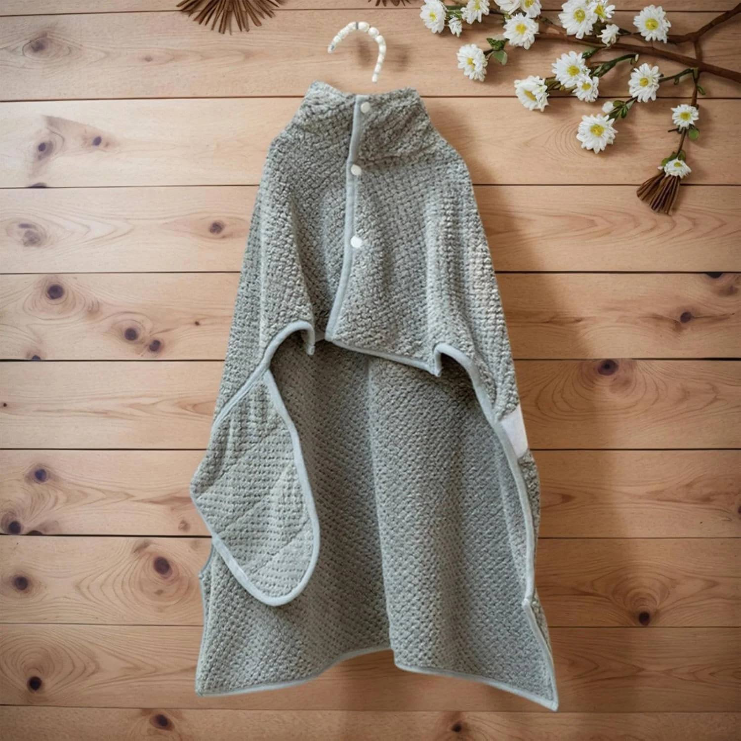 روپوش حوله ای سگ | گرم نگه دارنده و جاذب، حوله تن پوش سگ | مناسب برای توله سگ، بچه گربه، گربه، ساحل، استخر، خانه، مسافرت، حمام و شنا