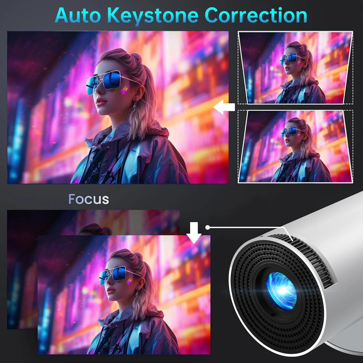 پروژکتور مینی اندروید 4K مدل HY300 با وای فای و بلوتوث، پروژکتور ویدئویی خانگی قابل حمل با چرخش 180 درجه، پشتیبانی از پخش بی سیم 5G با کیفیت 4K/1080P برای تلفن، تی وی استیک، کامپیوتر، ایکس باکس، PS5 و دستگاه های هوشمند پروژکتور مینی اندروید 4K مدل HY300 با وای فای و بلوتوث، پروژکتور ویدئویی خانگی قابل حمل با چرخش 180 درجه، پشتیبانی از پخش بی سیم 5G با کیفیت 4K/1080P برای تلفن، تی وی استیک، کامپیوتر، ایکس باکس، PS5 و دستگاه های هوشمند