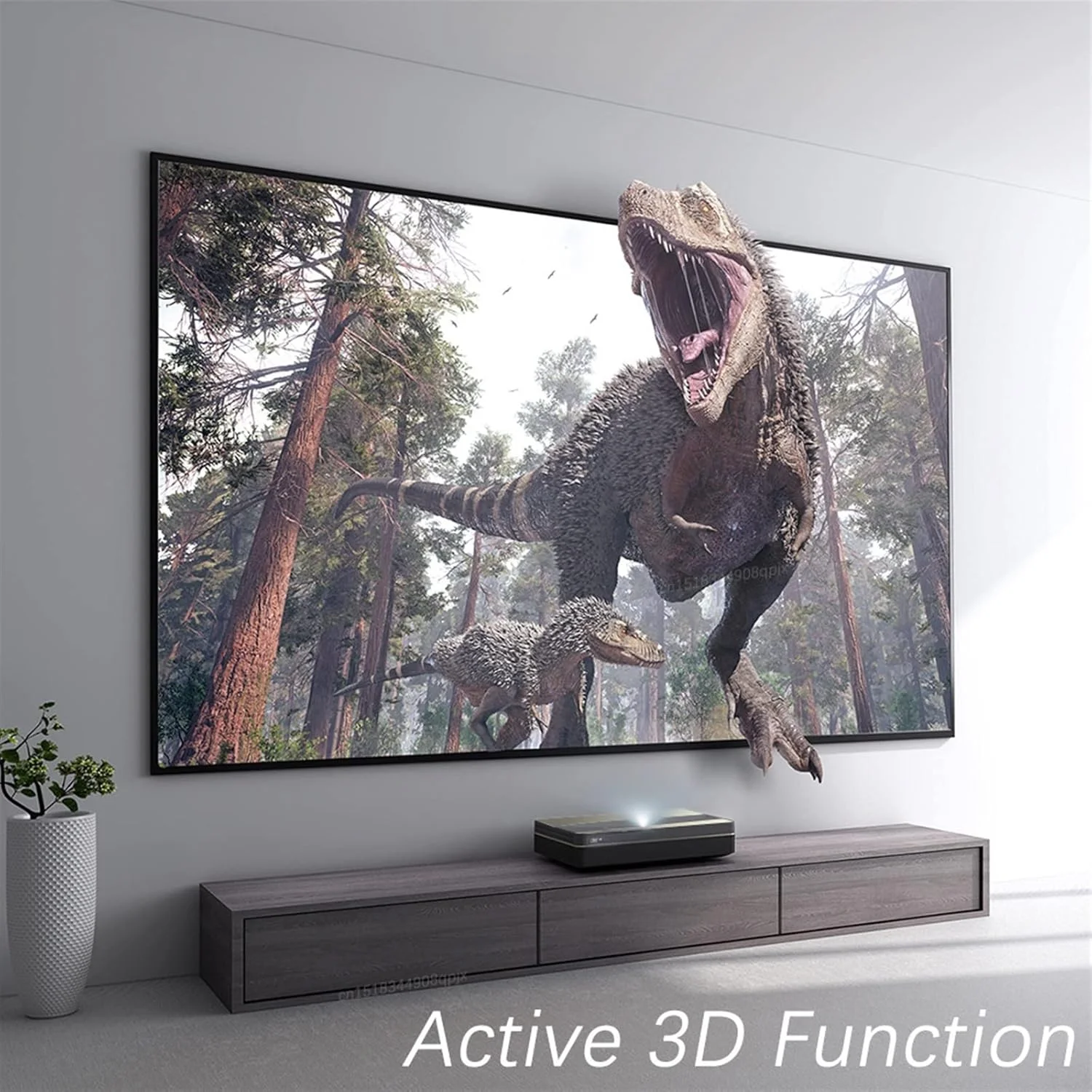 پروژکتور لیزری قابل حمل HODORE، پروژکتور سینمای خانگی (رنگ 2)، 3000 لومن، لنز با پوشش شیشه ای HD، حداکثر صفحه نمایش 200 اینچی، HDMI، تصحیح کیستون عمودی 40 درجه