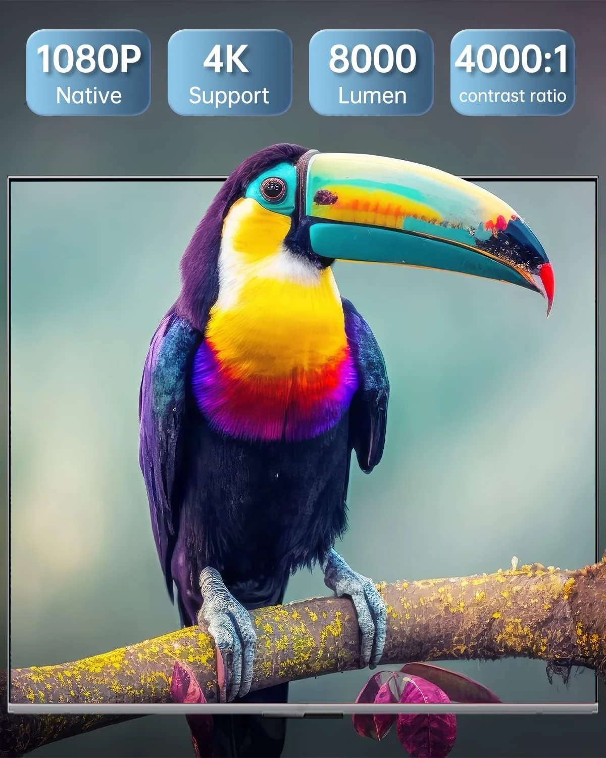 پروژکتور مینی HISION با کیفیت اصلی 1080P، پروژکتور فیلم فضای باز، 8000 لومن، سینمای خانگی قابل حمل با پشتیبانی از کیفیت 4K، سازگار با تی وی استیک، HDMI، VGA، USB، لپ تاپ، DVD، تلفن های هوشمند iOS و Android پروژکتور مینی HISION با کیفیت اصلی 1080P، پروژکتور فیلم فضای باز، 8000 لومن، سینمای خانگی قابل حمل با پشتیبانی از کیفیت 4K، سازگار با تی وی استیک، HDMI، VGA، USB، لپ تاپ، DVD، تلفن های هوشمند iOS و Android