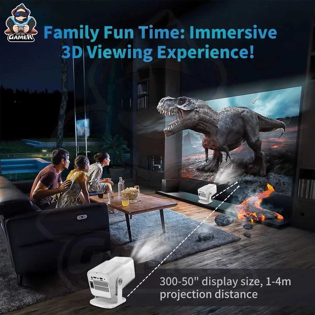 پروژکتور گیمینگ اندروید 11 مدل HCS350 با کارت TF 64 گیگابایتی، دسته بازی بیسیم، وایفای دوگانه، کیفیت 1920*1080P، سینمای خانگی سه بعدی، پروژکتور قابل حمل - سفید پروژکتور گیمینگ اندروید 11 مدل HCS350 با کارت TF 64 گیگابایتی، دسته بازی بیسیم، وایفای دوگانه، کیفیت 1920*1080P، سینمای خانگی سه بعدی، پروژکتور قابل حمل - سفید