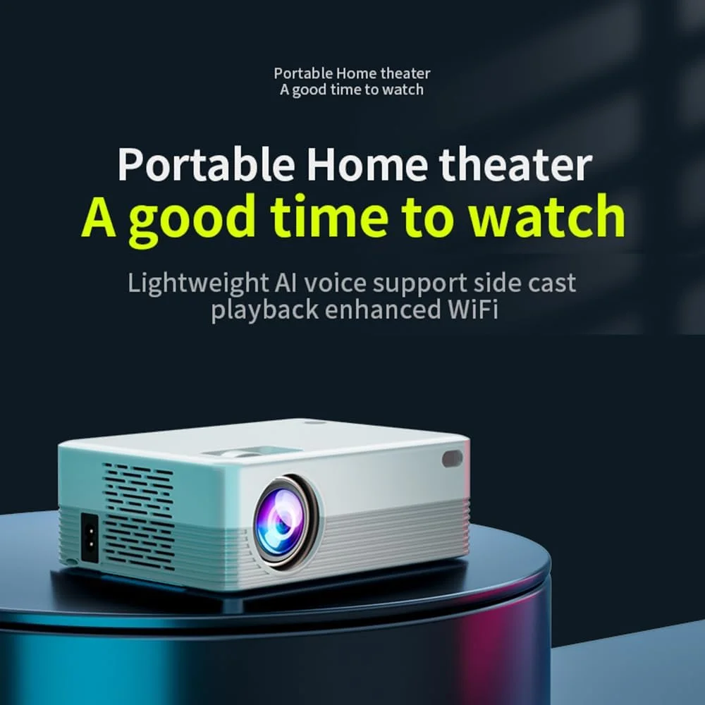 پروژکتور سینمای خانگی قابل حمل HELEMIY، مینی پروژکتور هوشمند WiFi BT 5G، رزولوشن 1280x720P، پشتیبانی از رمزگشایی ویدئو 4K، کنترل صوتی هوش مصنوعی، تلویزیون کوچک، پروژکتور تلفن پروژکتور سینمای خانگی قابل حمل HELEMIY، مینی پروژکتور هوشمند WiFi BT 5G، رزولوشن 1280x720P، پشتیبانی از رمزگشایی ویدئو 4K، کنترل صوتی هوش مصنوعی، تلویزیون کوچک، پروژکتور تلفن