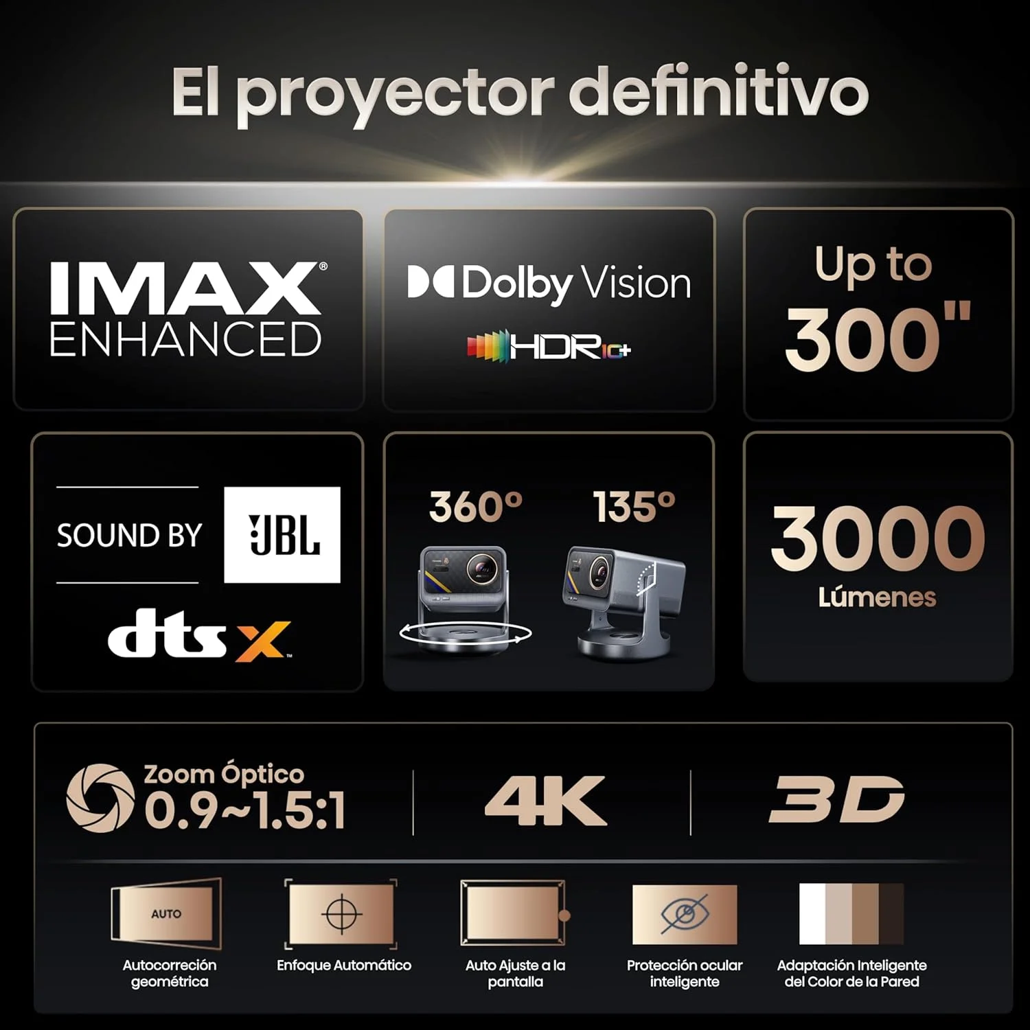 پروژکتور لیزری مینی قابل حمل هایسنس C2 Ultra Real Madrid Edition 4K UHD Triple Color RGB، 65 تا 300 اینچ، 3000 انسی لومن، 110% BT.2020 طیف رنگی گسترده، Dolby Vision، صدا از JBL، نتفلیکس، WIFI 6E پروژکتور لیزری مینی قابل حمل هایسنس C2 Ultra Real Madrid Edition 4K UHD Triple Color RGB، 65 تا 300 اینچ، 3000 انسی لومن، 110% BT.2020 طیف رنگی گسترده، Dolby Vision، صدا از JBL، نتفلیکس، WIFI 6E