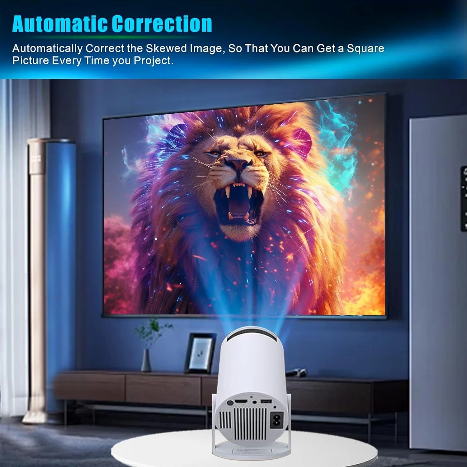 پروژکتور مینی HATAH، پروژکتور قابل حمل با پشتیبانی از 4K+، بلوتوث 5.0، وای فای 6، پروژکتور هوشمند سازگار با اندروید 13.0/استیک تلویزیون/HDMI/USB/TF/صوتی، سینمای خانگی، HY300 Pro پروژکتور مینی HATAH، پروژکتور قابل حمل با پشتیبانی از 4K+، بلوتوث 5.0، وای فای 6، پروژکتور هوشمند سازگار با اندروید 13.0/استیک تلویزیون/HDMI/USB/TF/صوتی، سینمای خانگی، HY300 Pro