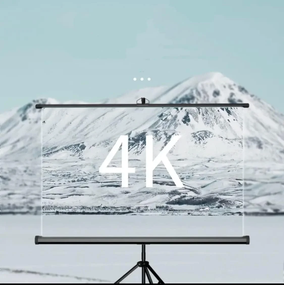 پرده نمایش پروژکتور 100 اینچی Hanaiette با پایه، 4:3 HD 4K تاشو مناسب فضای داخلی و خارجی با فریم، صفحه نمایش سه پایه ضد چروک جمع شونده خودکار برای سینمای خانگی اداری (203x152 سانتی متر)