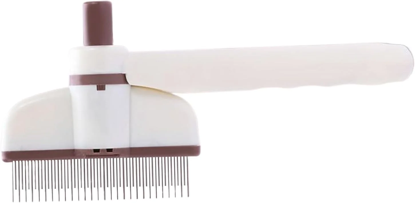 شانه سگ | شانه چرخشی برای سگ ها، برس حیوانات خانگی دندانه ریز حرفه ای برای بچه گربه، توله سگ، خرگوش، مراقبت از فصل ریزش مو در داخل خانه