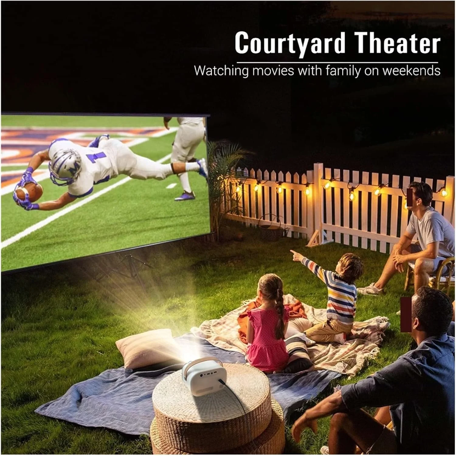 پروژکتور هالووین HANZALA قابل حمل Full HD 1920 * 1080P 4K LCD Smart Wifi Mini LED Video Home Theater 1080P برای سرگرمی خانگی