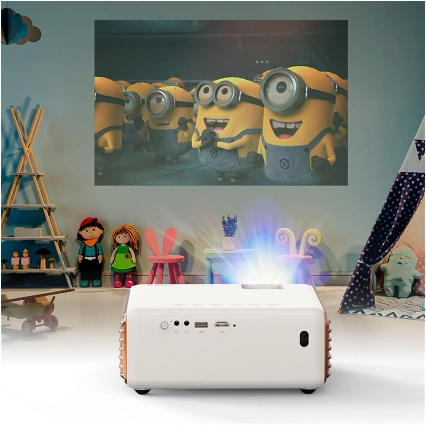 پروژکتور هالووین GZDpwgn، مینی پروژکتور Full HD 4K LCD، پروژکتور قابل حمل 1080P جیبی کوچک با WiFi مناسب برای سینمای خانگی، بازی های ویدیویی، مهمانی ها و فعالیت های خارج از منزل. پروژکتور هالووین GZDpwgn، مینی پروژکتور Full HD 4K LCD، پروژکتور قابل حمل 1080P جیبی کوچک با WiFi مناسب برای سینمای خانگی، بازی های ویدیویی، مهمانی ها و فعالیت های خارج از منزل.