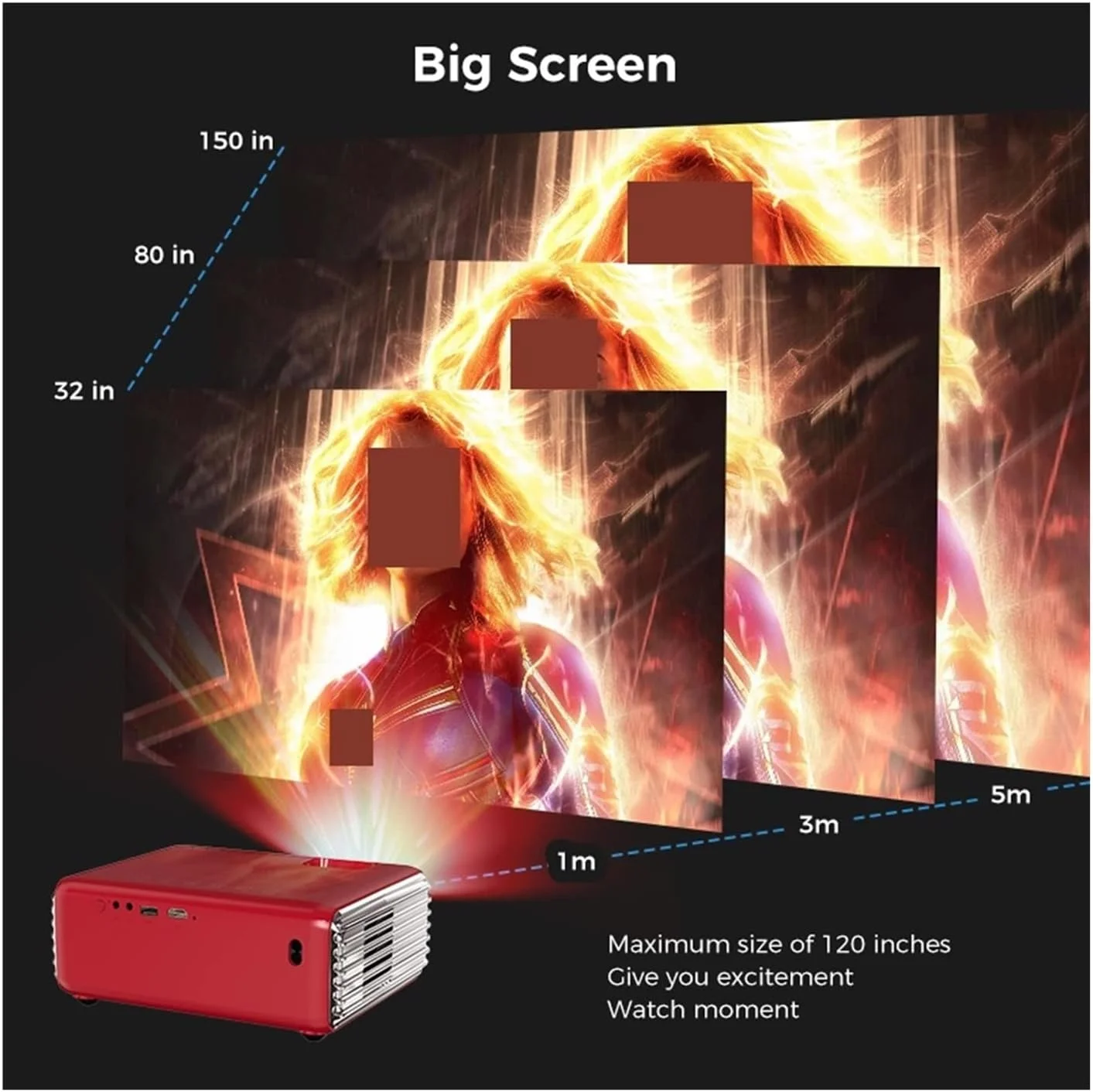 پروژکتور هالووین GZDpwgn، مینی پروژکتور Full HD 4K LCD، پروژکتور قابل حمل 1080P جیبی کوچک با WiFi مناسب برای سینمای خانگی، بازی های ویدیویی، مهمانی ها و فعالیت های خارج از منزل. پروژکتور هالووین GZDpwgn، مینی پروژکتور Full HD 4K LCD، پروژکتور قابل حمل 1080P جیبی کوچک با WiFi مناسب برای سینمای خانگی، بازی های ویدیویی، مهمانی ها و فعالیت های خارج از منزل.