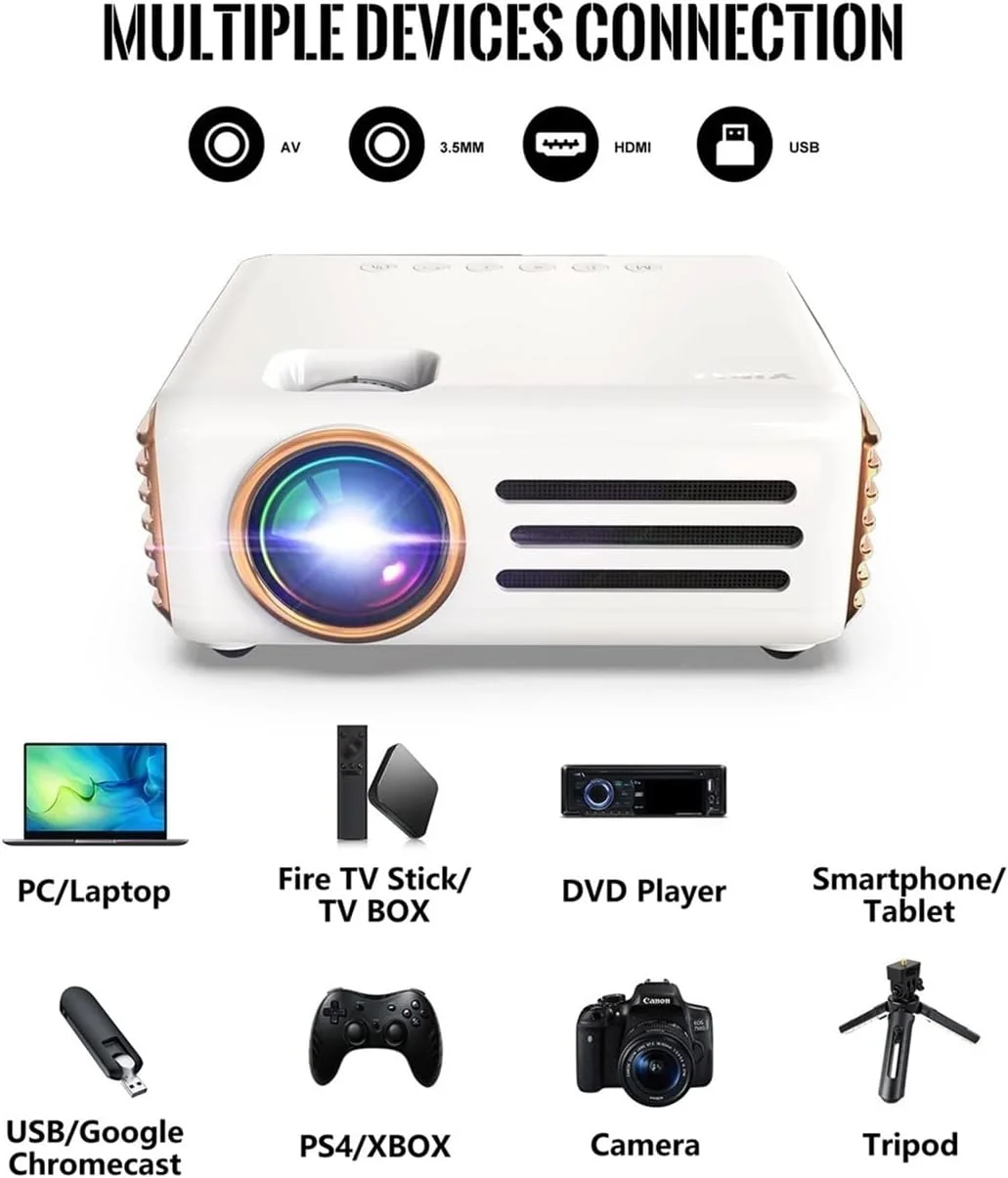 پروژکتور هالووین GZDpwgn، مینی پروژکتور Full HD 4K LCD، پروژکتور قابل حمل 1080P جیبی کوچک با WiFi مناسب برای سینمای خانگی، بازی های ویدیویی، مهمانی ها و فعالیت های خارج از منزل. پروژکتور هالووین GZDpwgn، مینی پروژکتور Full HD 4K LCD، پروژکتور قابل حمل 1080P جیبی کوچک با WiFi مناسب برای سینمای خانگی، بازی های ویدیویی، مهمانی ها و فعالیت های خارج از منزل.