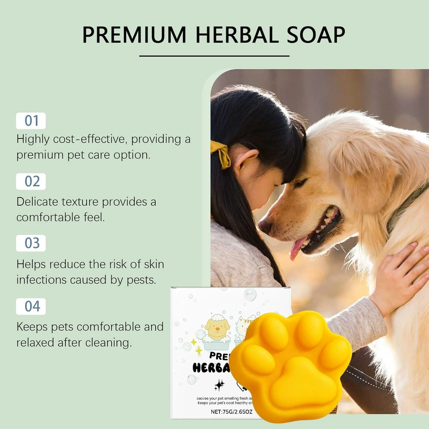 صابون سگ - صابون شامپو حیوانات خانگی طبیعی | پاک کننده ملایم، نرم کننده حمام با ماندگاری طولانی برای ریزش موی بچه گربه ها، نظافت توله سگ