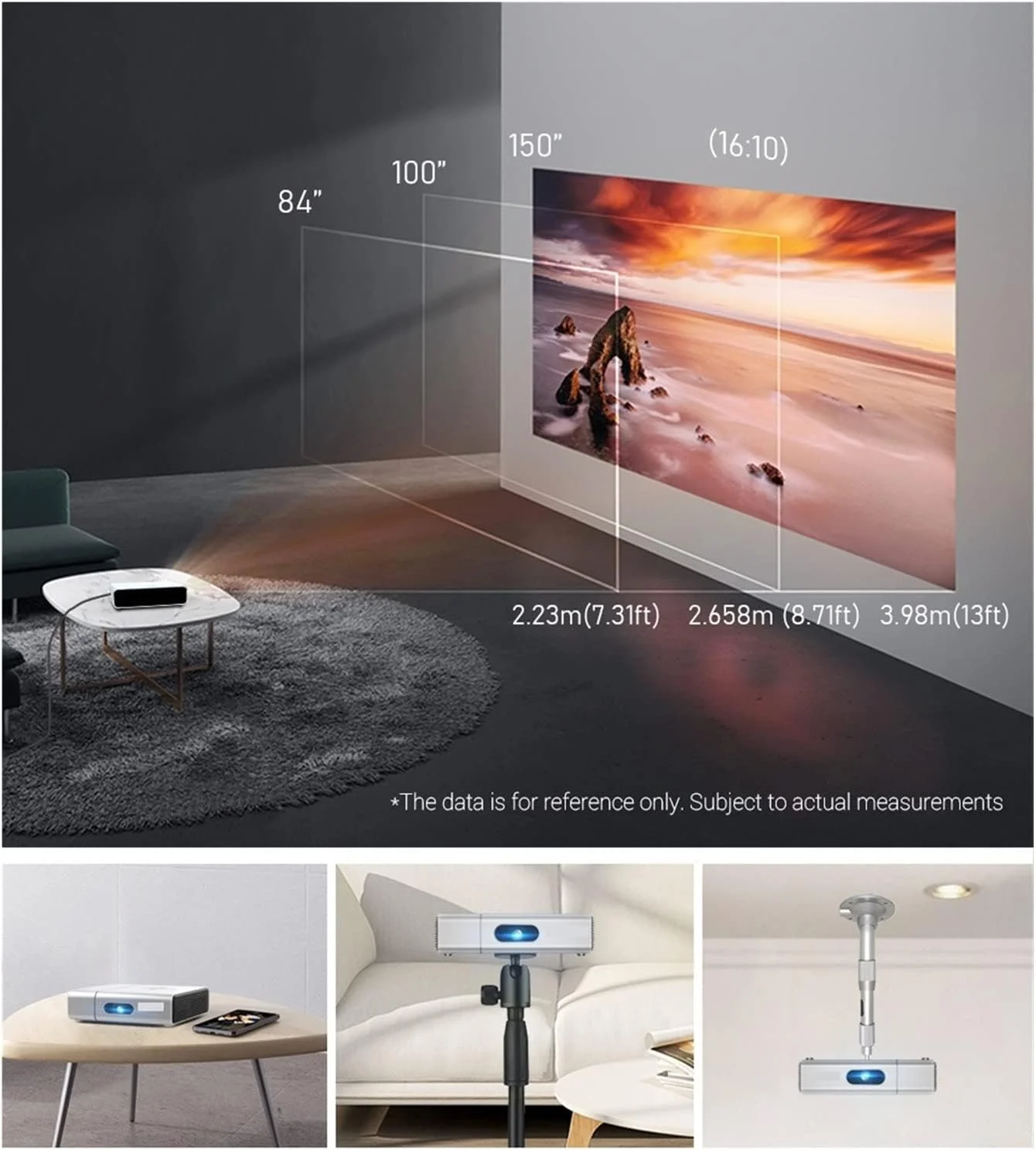 پروژکتور GZDodek فول اچ دی 1080P وای فای هوشمند 3D 4K قابل حمل سینمای خانگی LED DLP مینی پروژکتور برای سرگرمی خانگی مناسب برای کریسمس و تعطیلات پروژکتور GZDodek فول اچ دی 1080P وای فای هوشمند 3D 4K قابل حمل سینمای خانگی LED DLP مینی پروژکتور برای سرگرمی خانگی مناسب برای کریسمس و تعطیلات