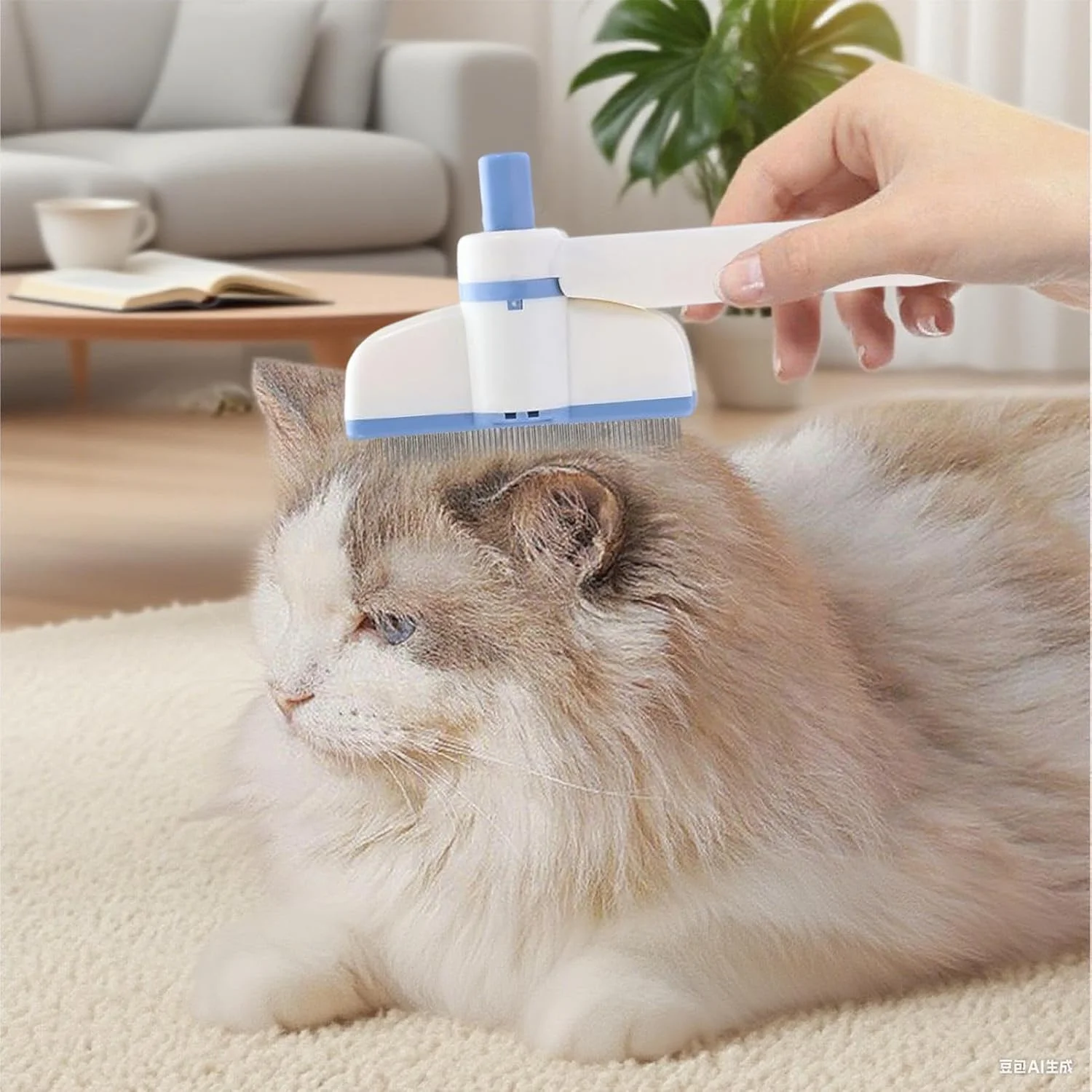 شانه سگ - شانه چرخشی برای سگ ها - برس حیوانات خانگی دندانه ریز حرفه ای برای مراقبت از فصل ریزش موی بچه گربه، توله سگ، خرگوش در داخل خانه شانه سگ - شانه چرخشی برای سگ ها - برس حیوانات خانگی دندانه ریز حرفه ای برای مراقبت از فصل ریزش موی بچه گربه، توله سگ، خرگوش در داخل خانه