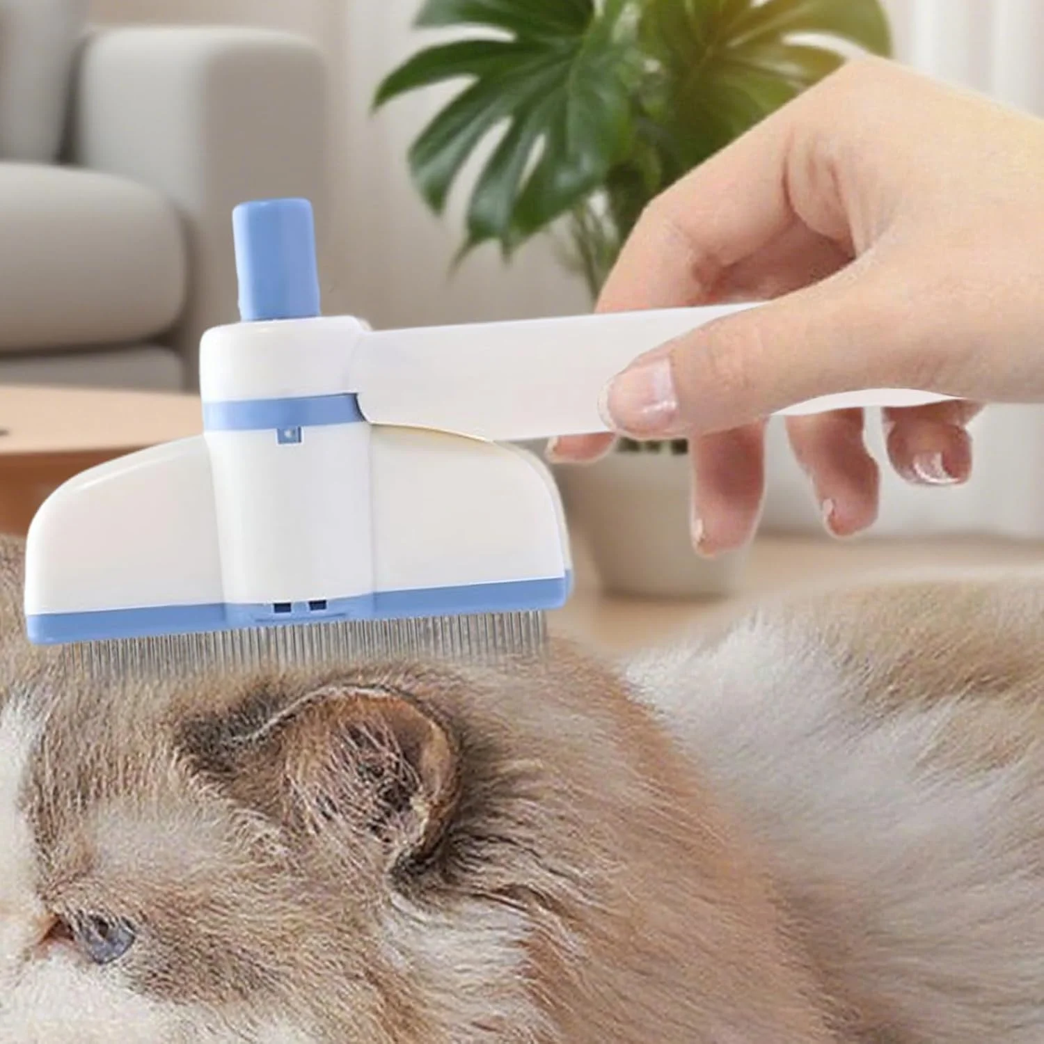 شانه سگ - شانه چرخشی برای سگ ها - برس حیوانات خانگی دندانه ریز حرفه ای برای مراقبت از فصل ریزش موی بچه گربه، توله سگ، خرگوش در داخل خانه شانه سگ - شانه چرخشی برای سگ ها - برس حیوانات خانگی دندانه ریز حرفه ای برای مراقبت از فصل ریزش موی بچه گربه، توله سگ، خرگوش در داخل خانه