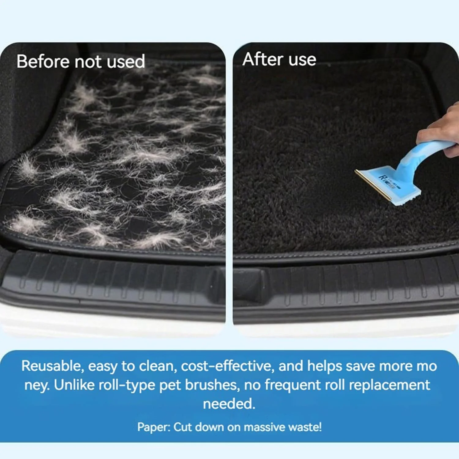 برس مو جمع کن سگ، برس پرزگیر چند منظوره | پاک کننده و خراشنده قابل استفاده مجدد برای مبلمان، لباس، فرش، موکت، مبل، صندلی ماشین سگ و گربه و رختخواب