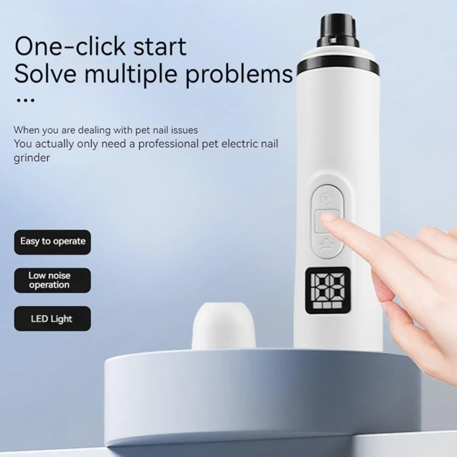 سوهان ناخن سگ برای اصلاح و آراستگی | ماشین اصلاح برقی بی صدا، 2 سرعت قابل تنظیم، مناسب برای پیرایش ناخن توله سگ - برای مراقبت در منزل و مسافرت، مناسب برای حیوانات کوچک سوهان ناخن سگ برای اصلاح و آراستگی | ماشین اصلاح برقی بی صدا، 2 سرعت قابل تنظیم، مناسب برای پیرایش ناخن توله سگ - برای مراقبت در منزل و مسافرت، مناسب برای حیوانات کوچک