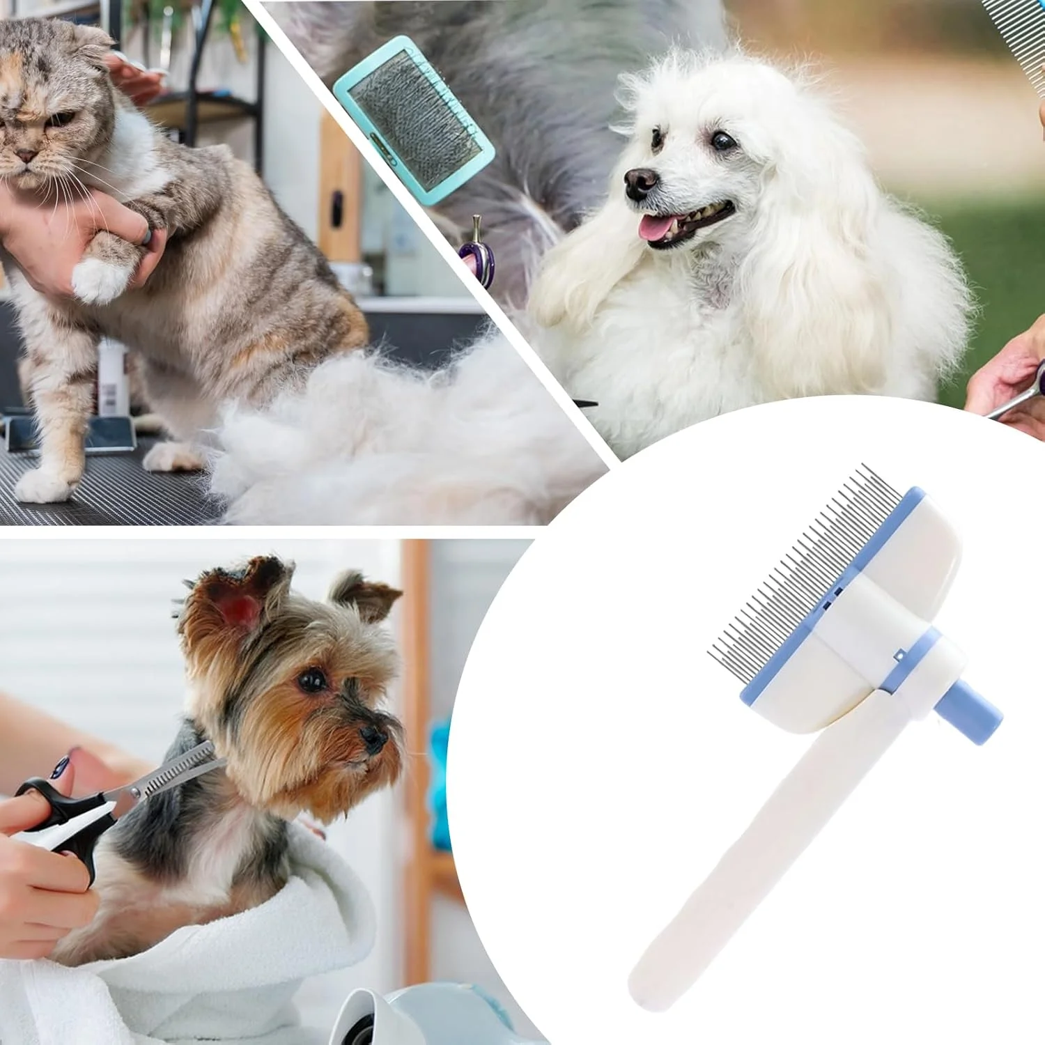 شانه گربه | برس موی سگ چرخشی، برس حیوانات خانگی دندانه ریز حرفه ای برای مراقبت از فصل ریزش موی بچه گربه، توله سگ و خرگوش در داخل خانه شانه گربه | برس موی سگ چرخشی، برس حیوانات خانگی دندانه ریز حرفه ای برای مراقبت از فصل ریزش موی بچه گربه، توله سگ و خرگوش در داخل خانه