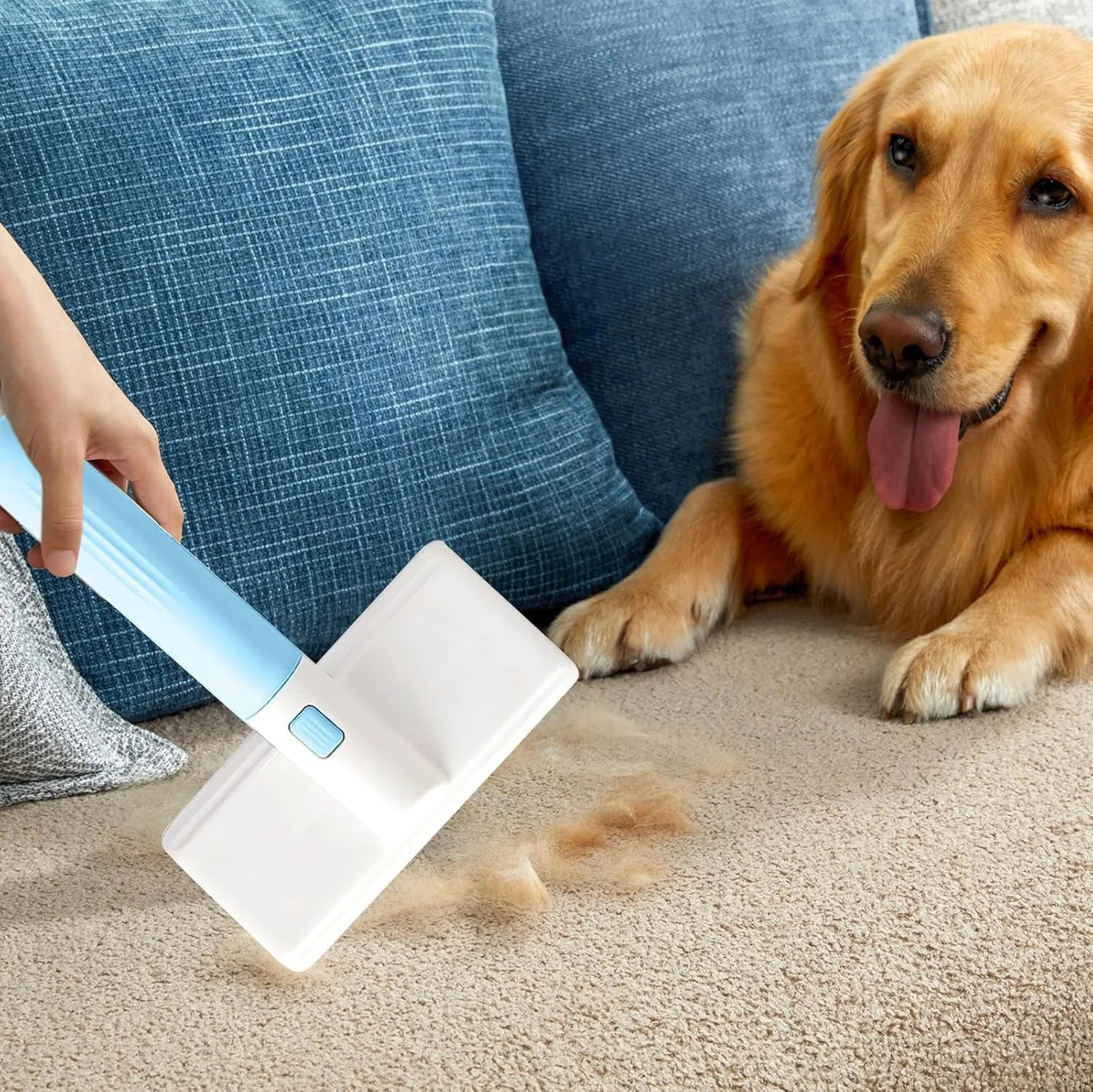 از بین برنده موی حیوانات خانگی | ابزار پرزگیر با دسته جداشدنی - برس پرزگیر - برای مبلمان سگ و گربه، مبل، فرش، پتو، پرده - بالش از بین برنده موی حیوانات خانگی | ابزار پرزگیر با دسته جداشدنی - برس پرزگیر - برای مبلمان سگ و گربه، مبل، فرش، پتو، پرده - بالش