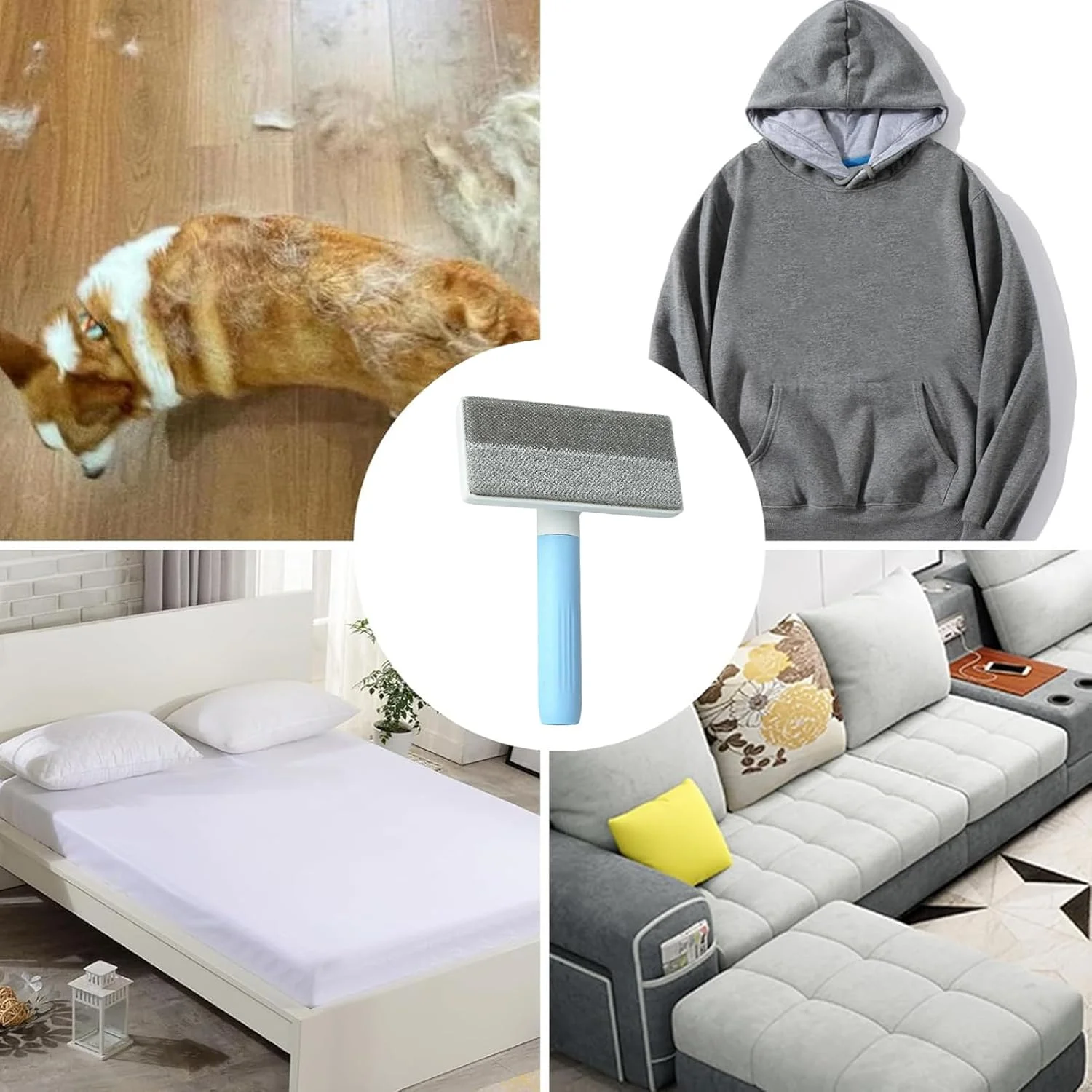 از بین برنده موی حیوانات خانگی | ابزار پرزگیر با دسته جداشدنی - برس پرزگیر - برای مبلمان سگ و گربه، مبل، فرش، پتو، پرده - بالش از بین برنده موی حیوانات خانگی | ابزار پرزگیر با دسته جداشدنی - برس پرزگیر - برای مبلمان سگ و گربه، مبل، فرش، پتو، پرده - بالش