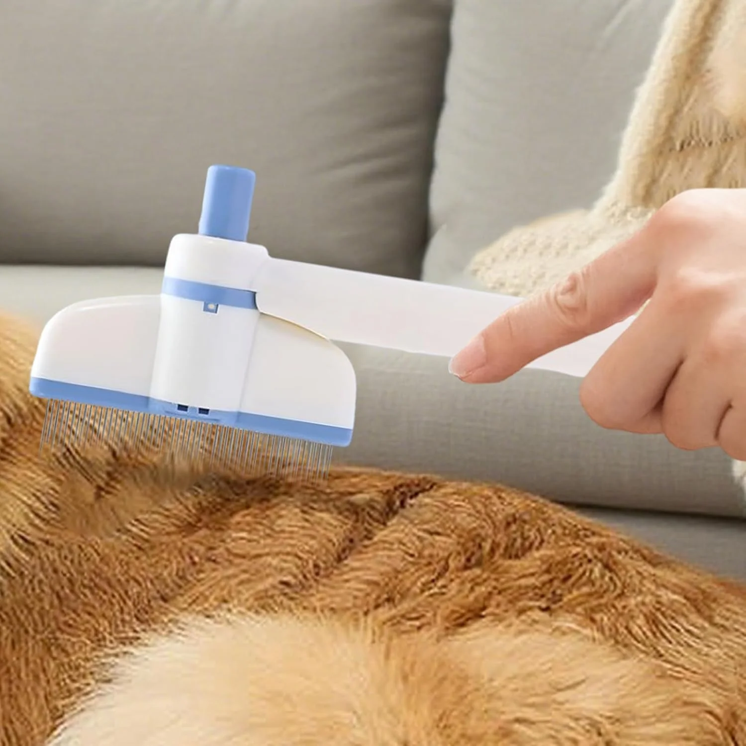 شانه حیوانات خانگی، شانه چرخشی برای سگ ها - برس خود تمیز شونده حیوانات خانگی برای روتین برس زدن روزانه، فصل ریزش مو، توله سگ، بچه گربه، خرگوش شانه حیوانات خانگی، شانه چرخشی برای سگ ها - برس خود تمیز شونده حیوانات خانگی برای روتین برس زدن روزانه، فصل ریزش مو، توله سگ، بچه گربه، خرگوش