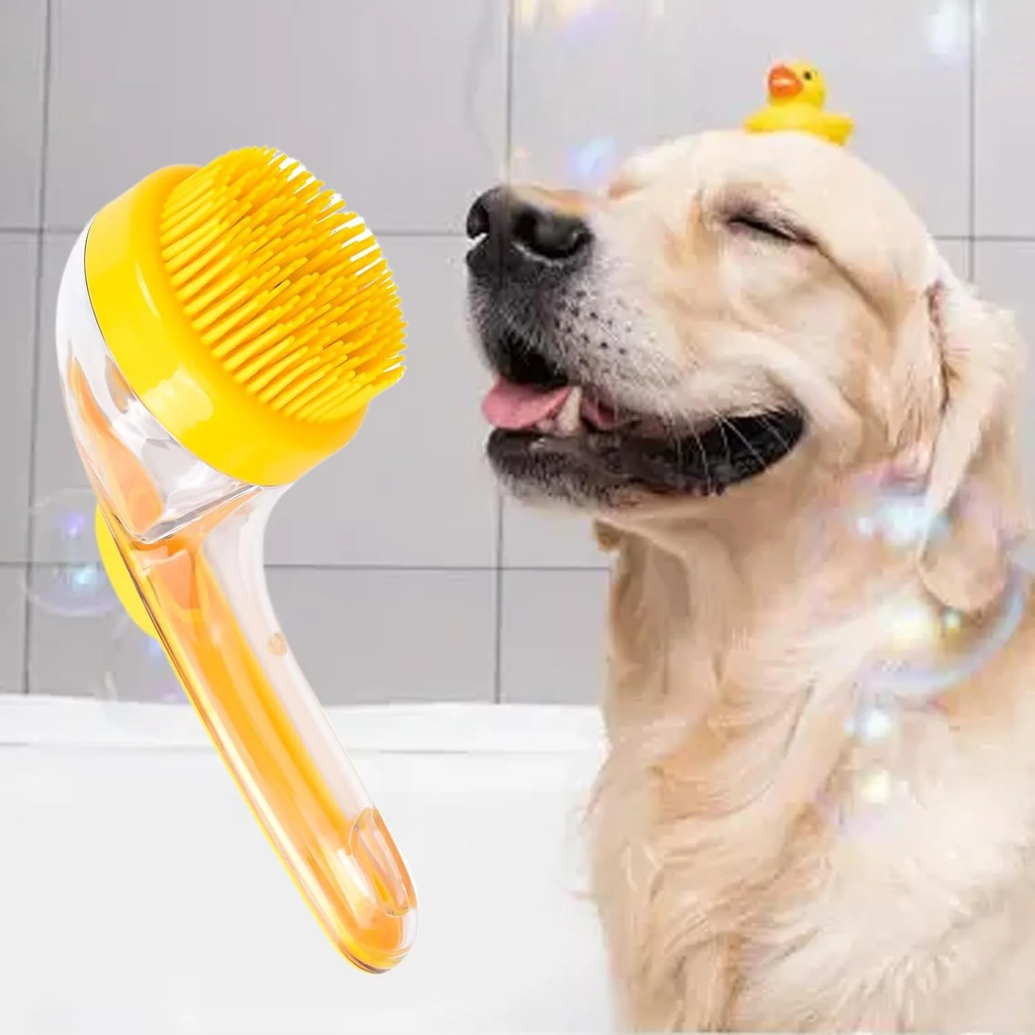 برس شامپو سگ - برس ماساژ نظافت سگ - ابزار ماساژ و تمیز کننده دوش توله سگ با موهای نرم سیلیکونی برای اسپا، خانه، فضای باز و کمپینگ برس شامپو سگ - برس ماساژ نظافت سگ - ابزار ماساژ و تمیز کننده دوش توله سگ با موهای نرم سیلیکونی برای اسپا، خانه، فضای باز و کمپینگ
