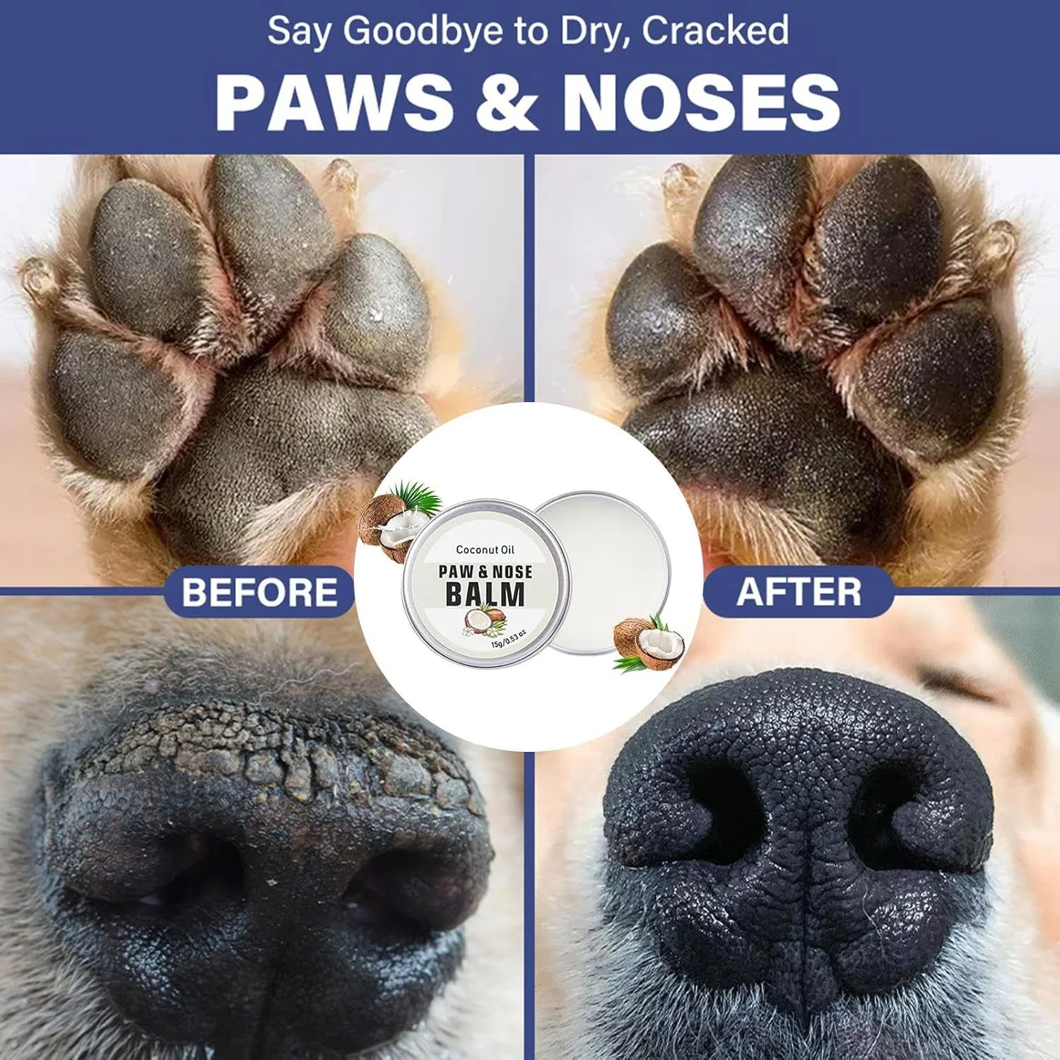 بالم پنجه سگ | مرطوب کننده پد خشک گربه | کرم بالم تسکین دهنده و مرطوب کننده برای بینی و پای توله سگ و گربه، مناسب پوست خشک و ترک خورده بالم پنجه سگ | مرطوب کننده پد خشک گربه | کرم بالم تسکین دهنده و مرطوب کننده برای بینی و پای توله سگ و گربه، مناسب پوست خشک و ترک خورده