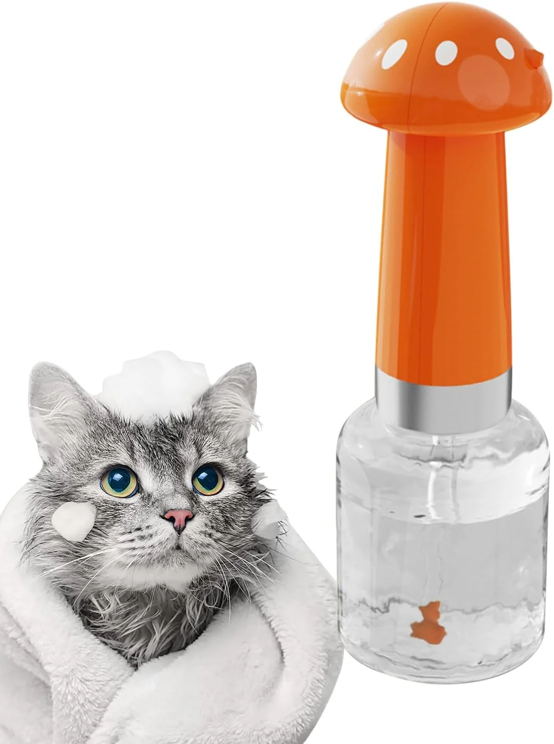 دستگاه پخش کننده صابون سگ، دستگاه فوم ساز حمام توله سگ | ابزار قارچی شکل برای تمیز کردن موهای کوتاه و بلند نژادهای کوچک و متوسط دستگاه پخش کننده صابون سگ، دستگاه فوم ساز حمام توله سگ | ابزار قارچی شکل برای تمیز کردن موهای کوتاه و بلند نژادهای کوچک و متوسط