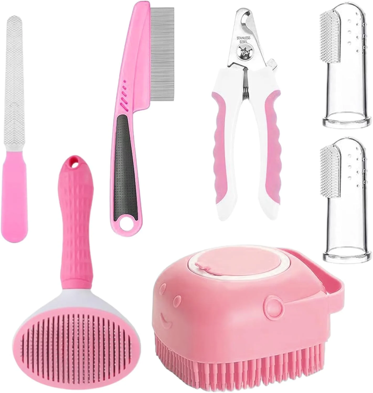 لوازم نظافت گربه - شانه نظافت حرفه ای، برس موی گربه به همراه مسواک انگشتی | مناسب برای خرگوش، بچه گربه، توله سگ، از بین بردن ریزش مو، تمیز کردن، حمام و دوش لوازم نظافت گربه - شانه نظافت حرفه ای، برس موی گربه به همراه مسواک انگشتی | مناسب برای خرگوش، بچه گربه، توله سگ، از بین بردن ریزش مو، تمیز کردن، حمام و دوش