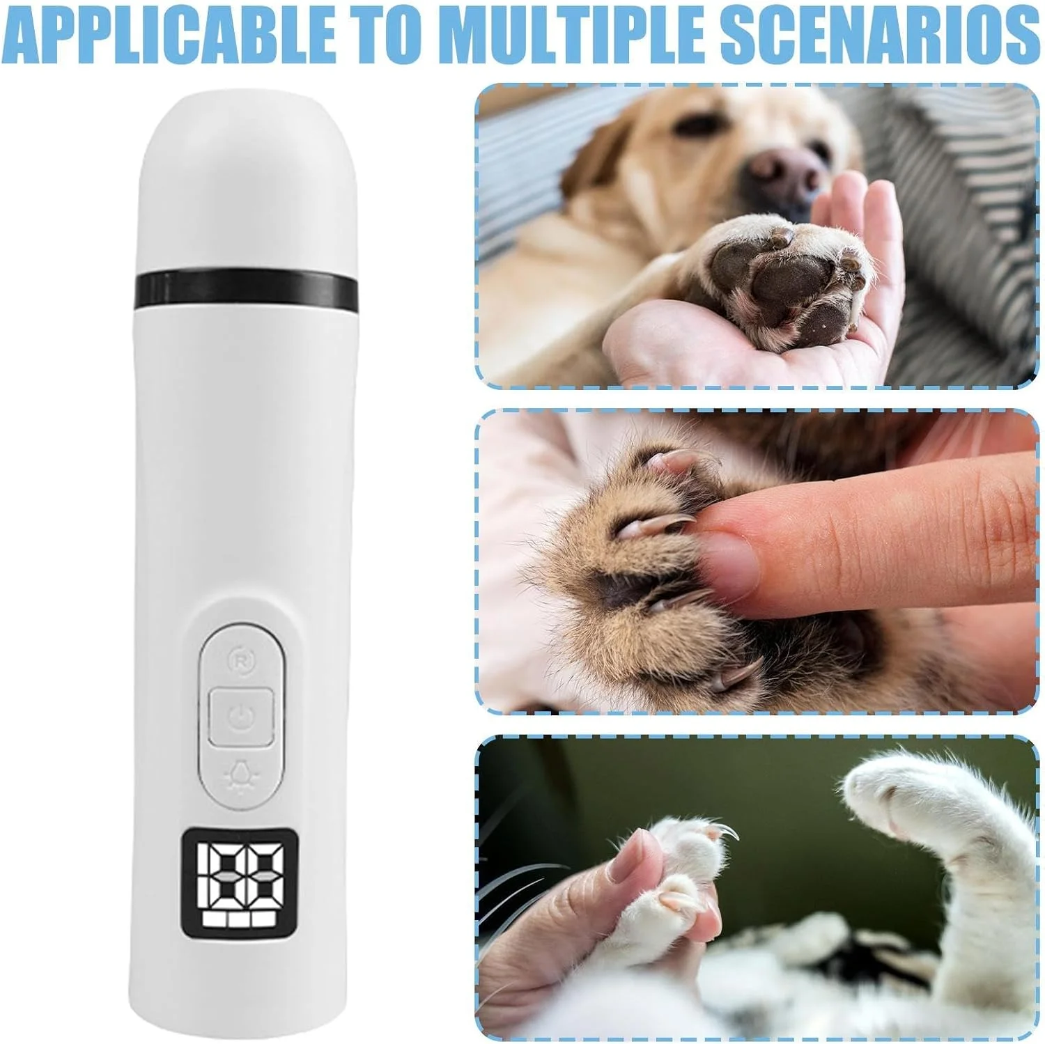 سوهان ناخن برقی سگ | کاتر بی سیم و بی صدا | دریل ناخن قابل تنظیم 2 سرعته برای سگ ها - برای پیرایش حیوانات خانگی در منزل و مسافرت، مناسب حیوانات کوچک سوهان ناخن برقی سگ | کاتر بی سیم و بی صدا | دریل ناخن قابل تنظیم 2 سرعته برای سگ ها - برای پیرایش حیوانات خانگی در منزل و مسافرت، مناسب حیوانات کوچک