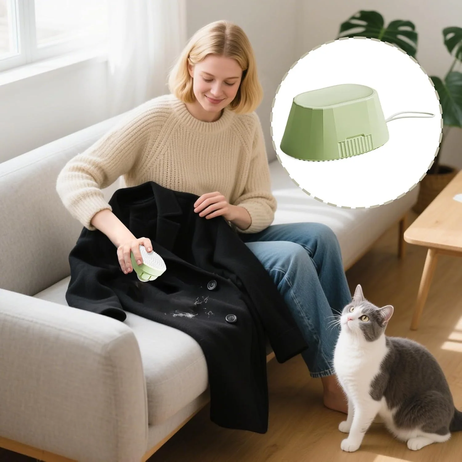 غلتک جمع کننده موی حیوانات خانگی - غلتک لباس چندبار مصرف، گردگیر چند منظوره، ابزار تمیز کننده خانگی برای مبل، صندلی ماشین، فرش، تخت، مبل و ملحفه