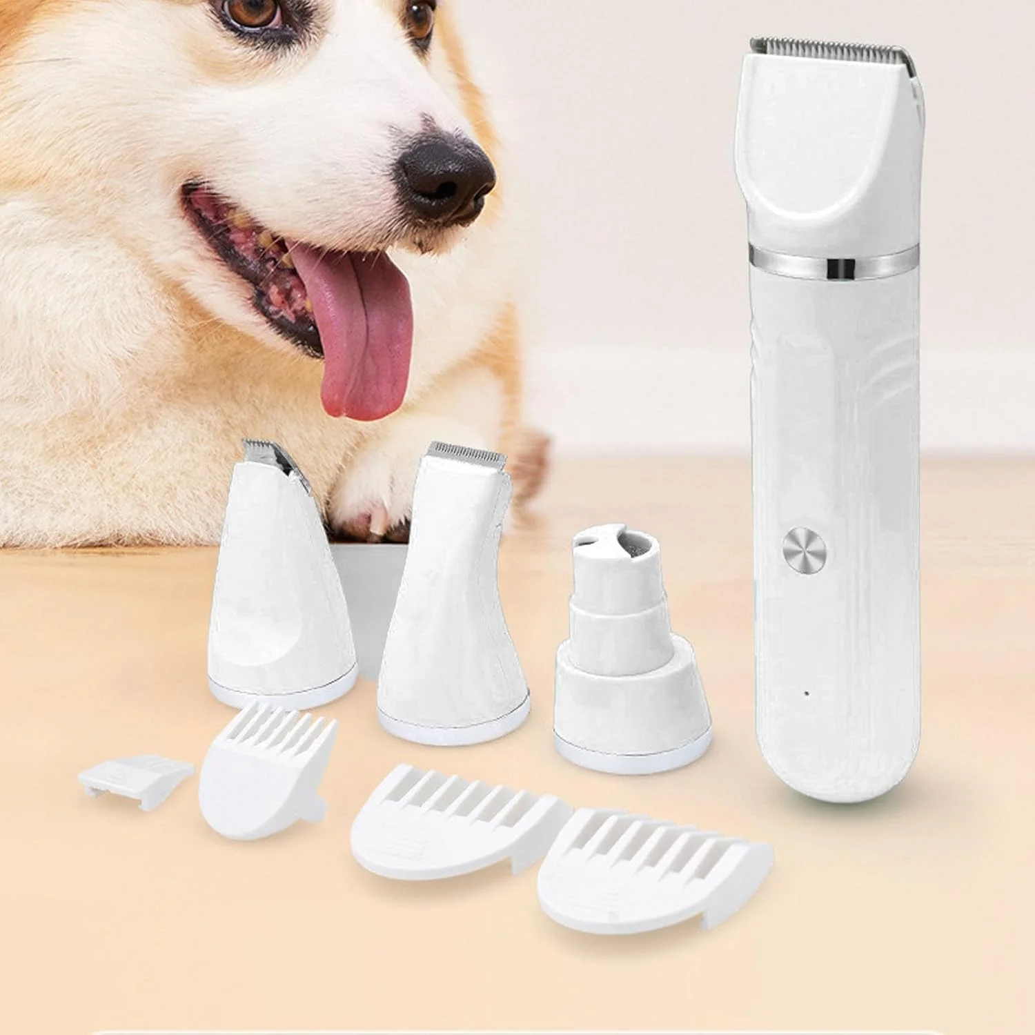 ست پیرایش حیوانات خانگی Luqeeg 4 در 1، ماشین اصلاح ضد آب سگ با صدای کم، موزن موی سگ قابل شارژ USB، سوهان ناخن گربه، ابزار حذف موی حیوانات خانگی برای شکم، گوش ها، پیرایش دقیق (سفید) ست پیرایش حیوانات خانگی Luqeeg 4 در 1، ماشین اصلاح ضد آب سگ با صدای کم، موزن موی سگ قابل شارژ USB، سوهان ناخن گربه، ابزار حذف موی حیوانات خانگی برای شکم، گوش ها، پیرایش دقیق (سفید)