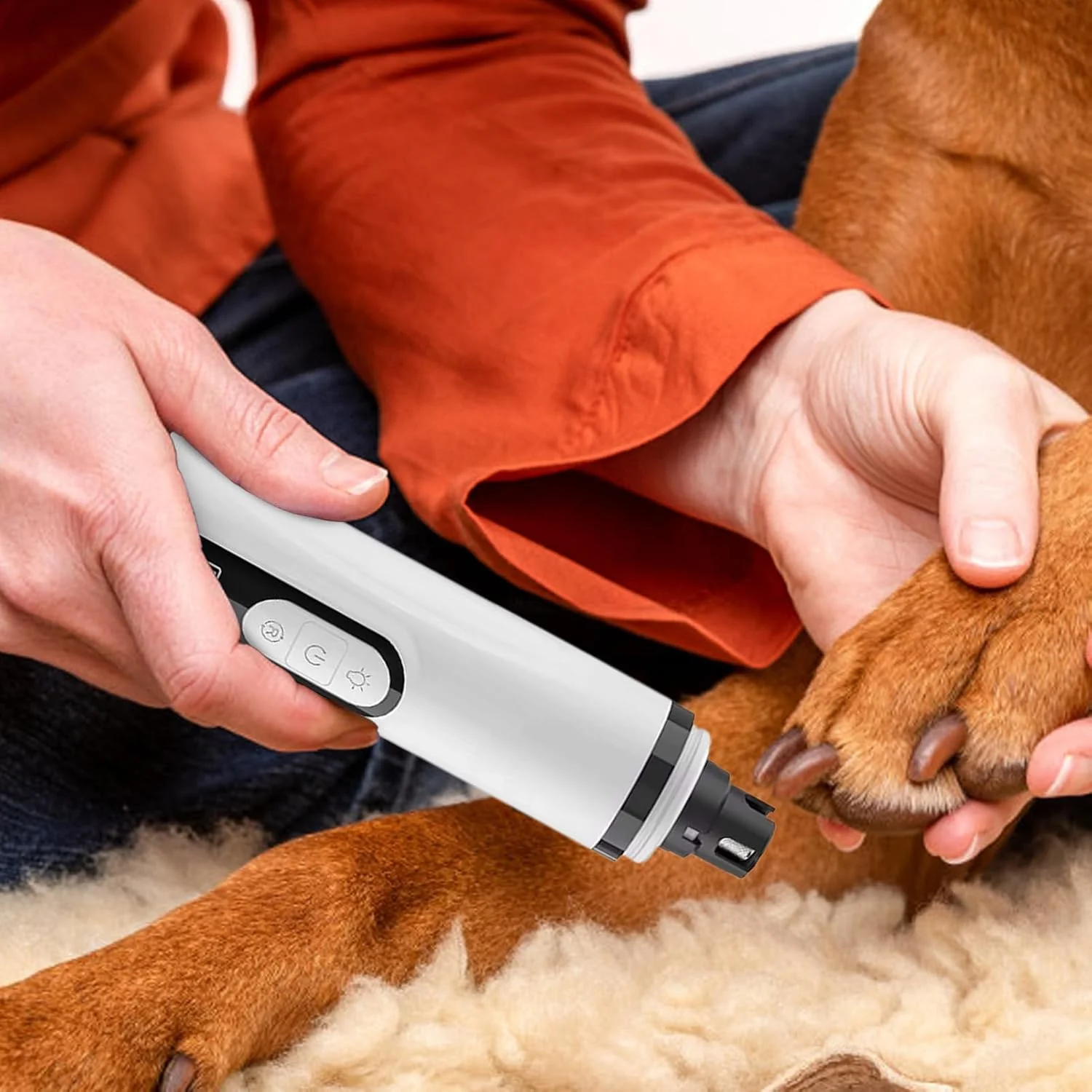 سوهان ناخن سگ بی صدا با 3 سرعت، ابزار اصلاح و صاف کردن پنجه حیوانات خانگی بدون درد - ابزار اصلاح ناخن سگ با چراغ LED برای پدیکور و مانیکور در خانه برای توله سگ، بچه گربه و گربه سوهان ناخن سگ بی صدا با 3 سرعت، ابزار اصلاح و صاف کردن پنجه حیوانات خانگی بدون درد - ابزار اصلاح ناخن سگ با چراغ LED برای پدیکور و مانیکور در خانه برای توله سگ، بچه گربه و گربه