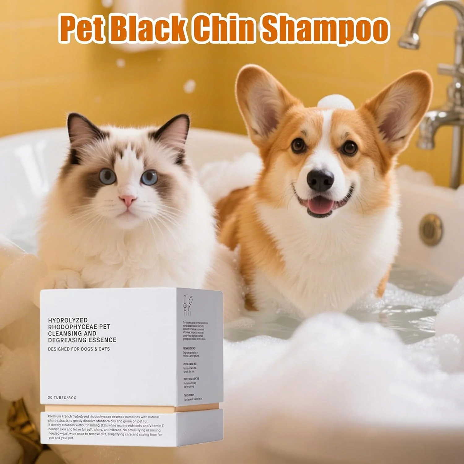 شامپو حیوانات خانگی برای گربه ها - شامپو بچه گربه از بین برنده بو، مراقبت از پوشش، لوازم حمام و نظافت گربه برای آپارتمان، مسافرت، بیمارستان، خوابگاه، فروشگاه، فضای باز