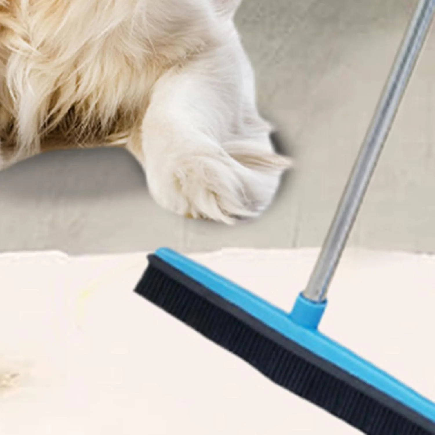 جارو موی سگ، چنگک موی فرش دسته بلند | اسکرابر سنگین و ارگونومیک برای ابزار نظافت منزل، خوابگاه، خانه، فضای باز، فضای داخلی، کلاس درس، آشپزخانه