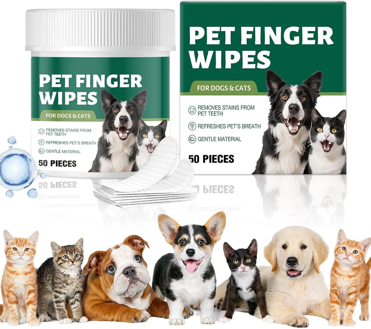 دستمال مرطوب تمیز کننده دندان گربه | 50 عدد دستمال مرطوب تمیز کننده سگ - از بین برنده بوی بد دهان برای لوازم شستشوی پنجه بهداشت مسواک بچه گربه خانه داخل سالن فضای باز دامپزشکی حمام دستمال مرطوب تمیز کننده دندان گربه | 50 عدد دستمال مرطوب تمیز کننده سگ - از بین برنده بوی بد دهان برای لوازم شستشوی پنجه بهداشت مسواک بچه گربه خانه داخل سالن فضای باز دامپزشکی حمام
