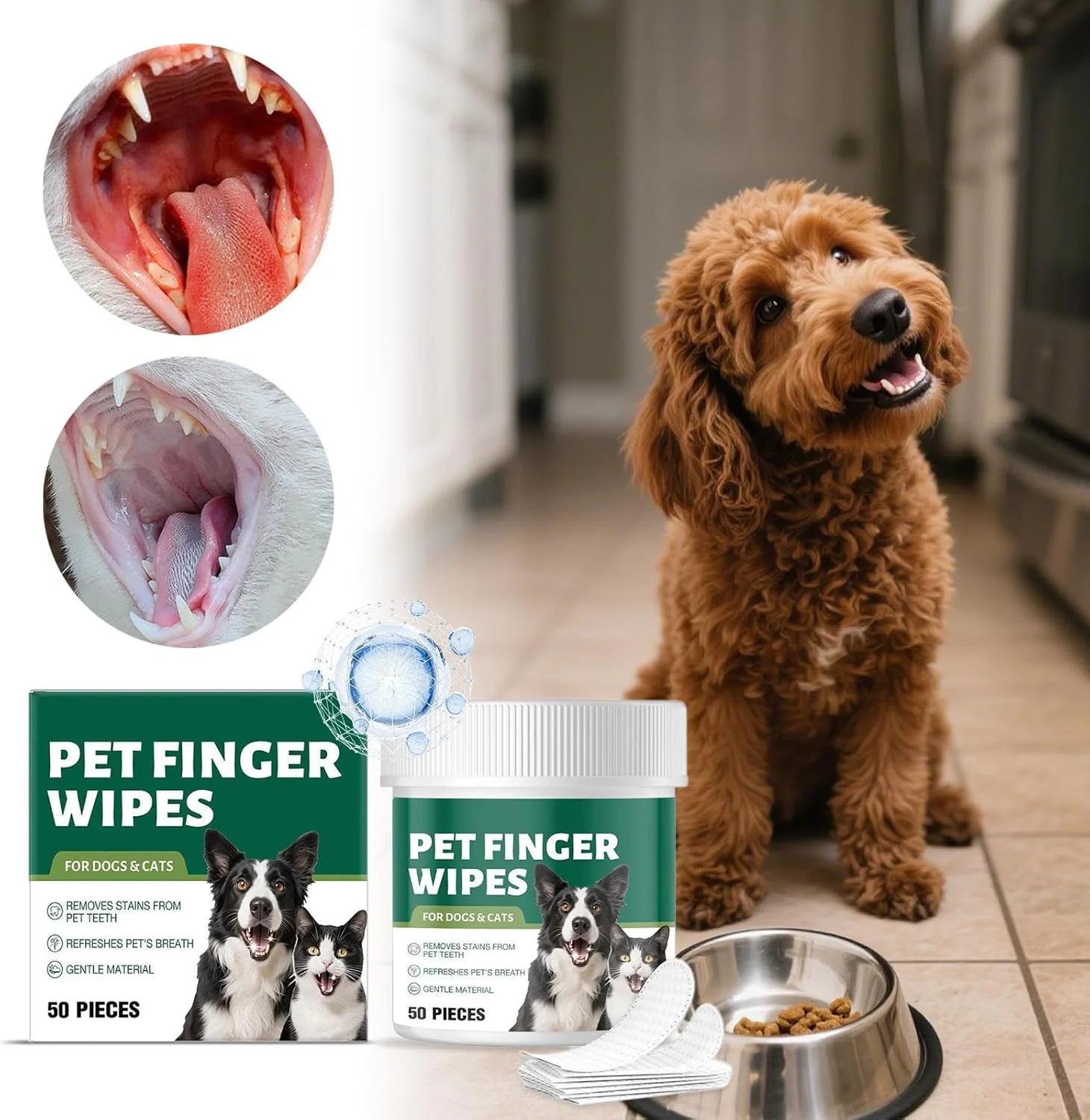 دستمال مرطوب تمیز کننده دندان گربه | 50 عدد دستمال مرطوب تمیز کننده سگ - از بین برنده بوی بد دهان برای لوازم شستشوی پنجه بهداشت مسواک بچه گربه خانه داخل سالن فضای باز دامپزشکی حمام دستمال مرطوب تمیز کننده دندان گربه | 50 عدد دستمال مرطوب تمیز کننده سگ - از بین برنده بوی بد دهان برای لوازم شستشوی پنجه بهداشت مسواک بچه گربه خانه داخل سالن فضای باز دامپزشکی حمام