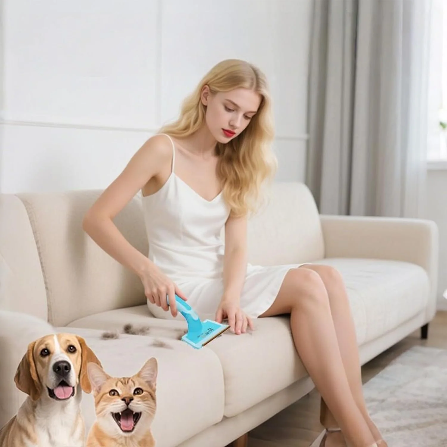 از بین برنده موی حیوانات خانگی، از بین برنده چند منظوره مو | برس تمیز کننده خراشنده برای فرش سگ و گربه، مبلمان، رختخواب، مبل، لباس، صندلی ماشین از بین برنده موی حیوانات خانگی، از بین برنده چند منظوره مو | برس تمیز کننده خراشنده برای فرش سگ و گربه، مبلمان، رختخواب، مبل، لباس، صندلی ماشین