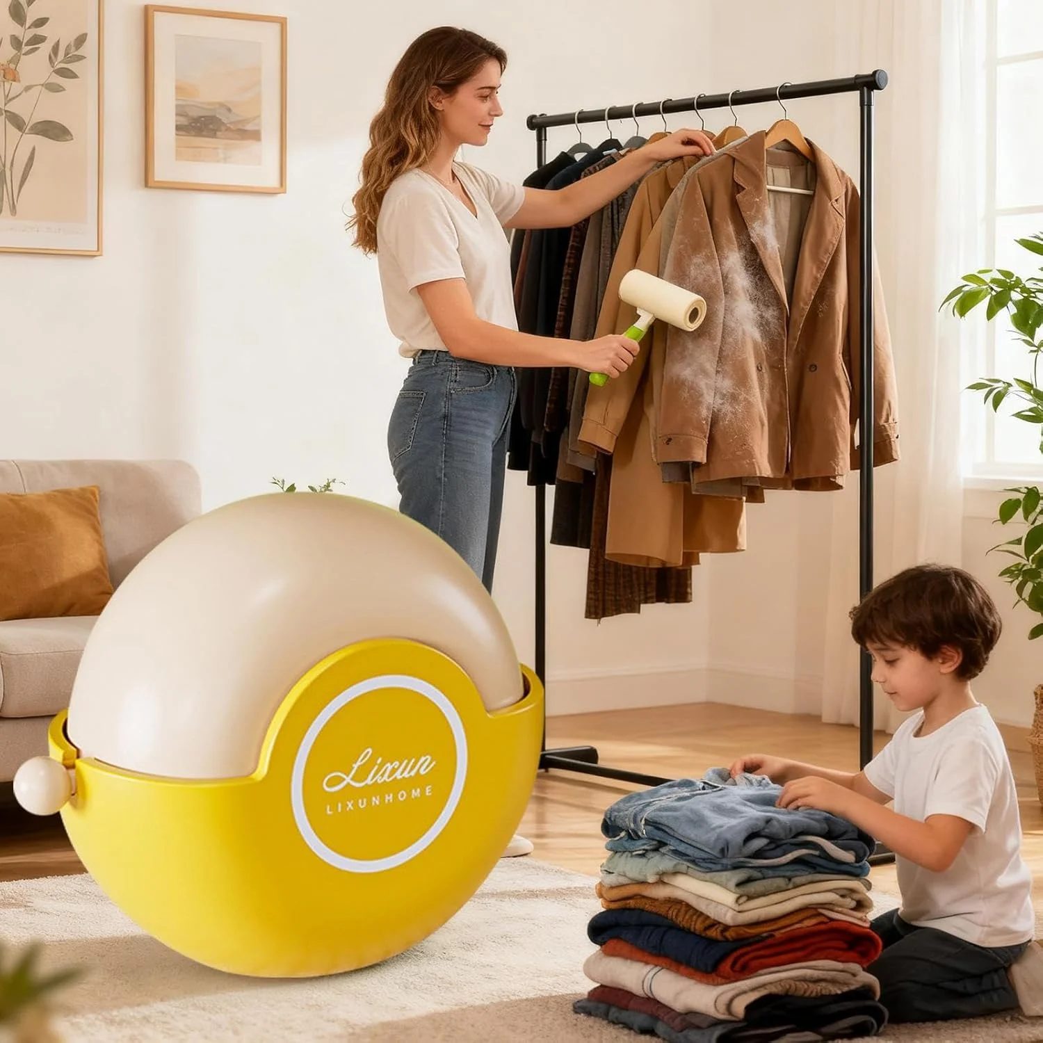 غلتک پرزگیر قابل استفاده مجدد - چسبنده برای از بین بردن موی سگ، پرزگیر قابل استفاده مجدد، برای لباس، ژاکت، شلوار، حوله، ملحفه، رختخواب، مبلمان، فرش، پتو، منزل، مسافرت، هتل غلتک پرزگیر قابل استفاده مجدد - چسبنده برای از بین بردن موی سگ، پرزگیر قابل استفاده مجدد، برای لباس، ژاکت، شلوار، حوله، ملحفه، رختخواب، مبلمان، فرش، پتو، منزل، مسافرت، هتل