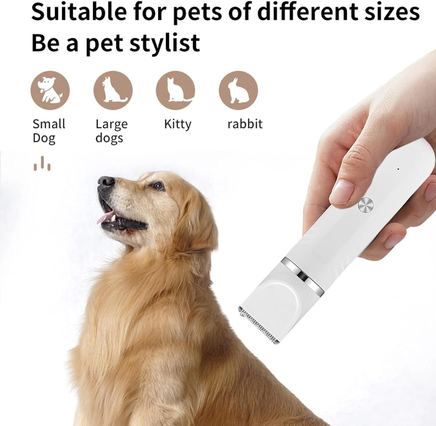 ماشین اصلاح موی سگ - ماشین اصلاح حرفه ای سگ 4 در 1، ابزار برقی قابل شارژ قیچی برای حمام توله سگ گربه خانگی ماشین اصلاح موی سگ - ماشین اصلاح حرفه ای سگ 4 در 1، ابزار برقی قابل شارژ قیچی برای حمام توله سگ گربه خانگی