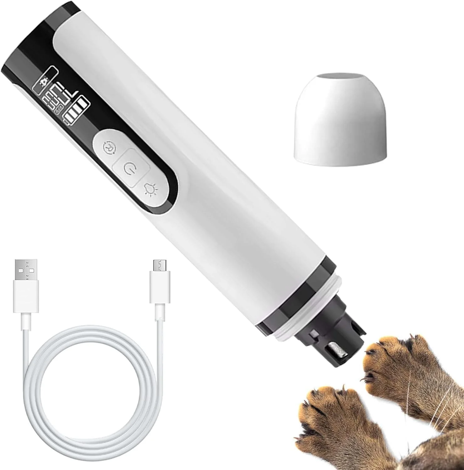 سوهان ناخن سگ 3 سرعته، ماشین اصلاح ناخن حیوانات خانگی شارژی برقی | ابزار اصلاح ناخن سگ با چراغ LED برای پدیکور و مانیکور ناخن توله سگ، بچه گربه و گربه در خانه سوهان ناخن سگ 3 سرعته، ماشین اصلاح ناخن حیوانات خانگی شارژی برقی | ابزار اصلاح ناخن سگ با چراغ LED برای پدیکور و مانیکور ناخن توله سگ، بچه گربه و گربه در خانه