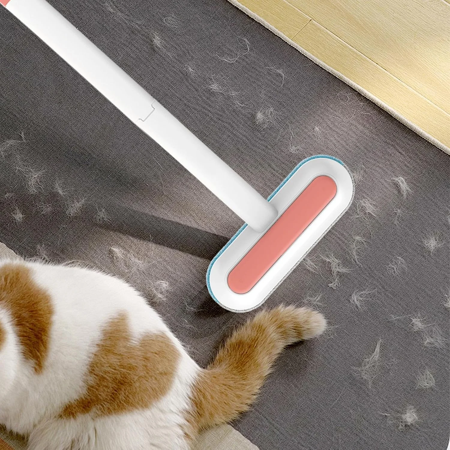 برس موی حیوانات خانگی - پاک کننده پرز قابل شستشو با دسته بلند برای موی سگ و گربه | شانه نواری فرش قابل استفاده مجدد برای فرش، پنجره، لباس های شسته شده، مبلمان، مبل اتاق نشیمن برس موی حیوانات خانگی - پاک کننده پرز قابل شستشو با دسته بلند برای موی سگ و گربه | شانه نواری فرش قابل استفاده مجدد برای فرش، پنجره، لباس های شسته شده، مبلمان، مبل اتاق نشیمن