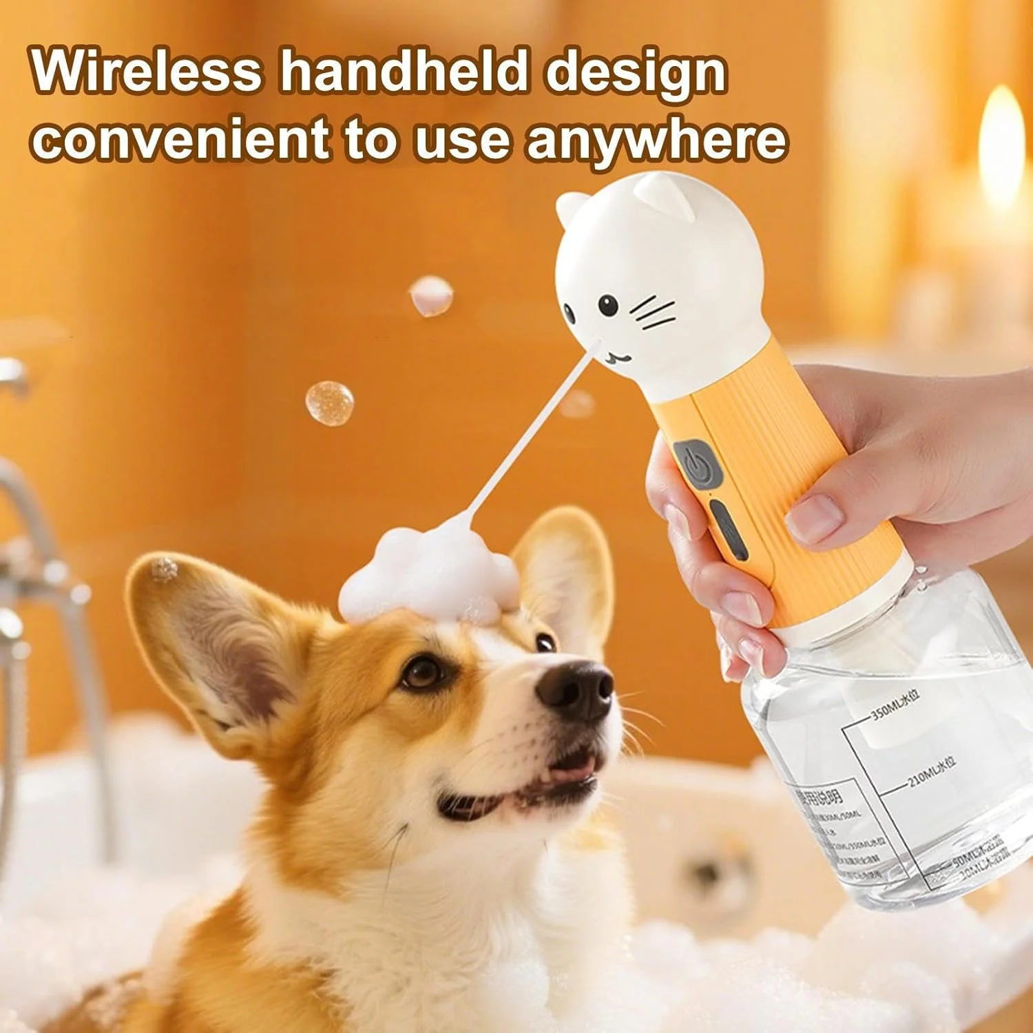 پخش کننده شامپو سگ | پخش کننده شامپو فوم ساز برقی - اسپری حمام برای مسافرت در فضای باز، منزل، سالن، توالت، حیاط خلوت، آشپزخانه پخش کننده شامپو سگ | پخش کننده شامپو فوم ساز برقی - اسپری حمام برای مسافرت در فضای باز، منزل، سالن، توالت، حیاط خلوت، آشپزخانه