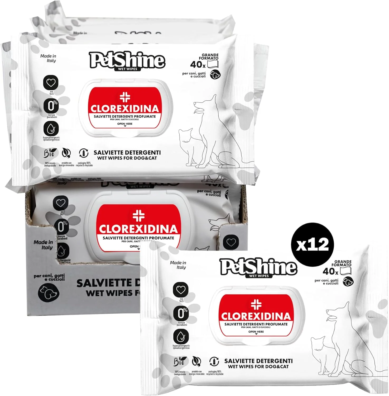 دستمال مرطوب سگ و گربه پت شاین 40 عددی 30x20 سانتی متر کلرهگزیدین بسته 12 عددی دستمال مرطوب سگ و گربه پت شاین 40 عددی 30x20 سانتی متر کلرهگزیدین بسته 12 عددی