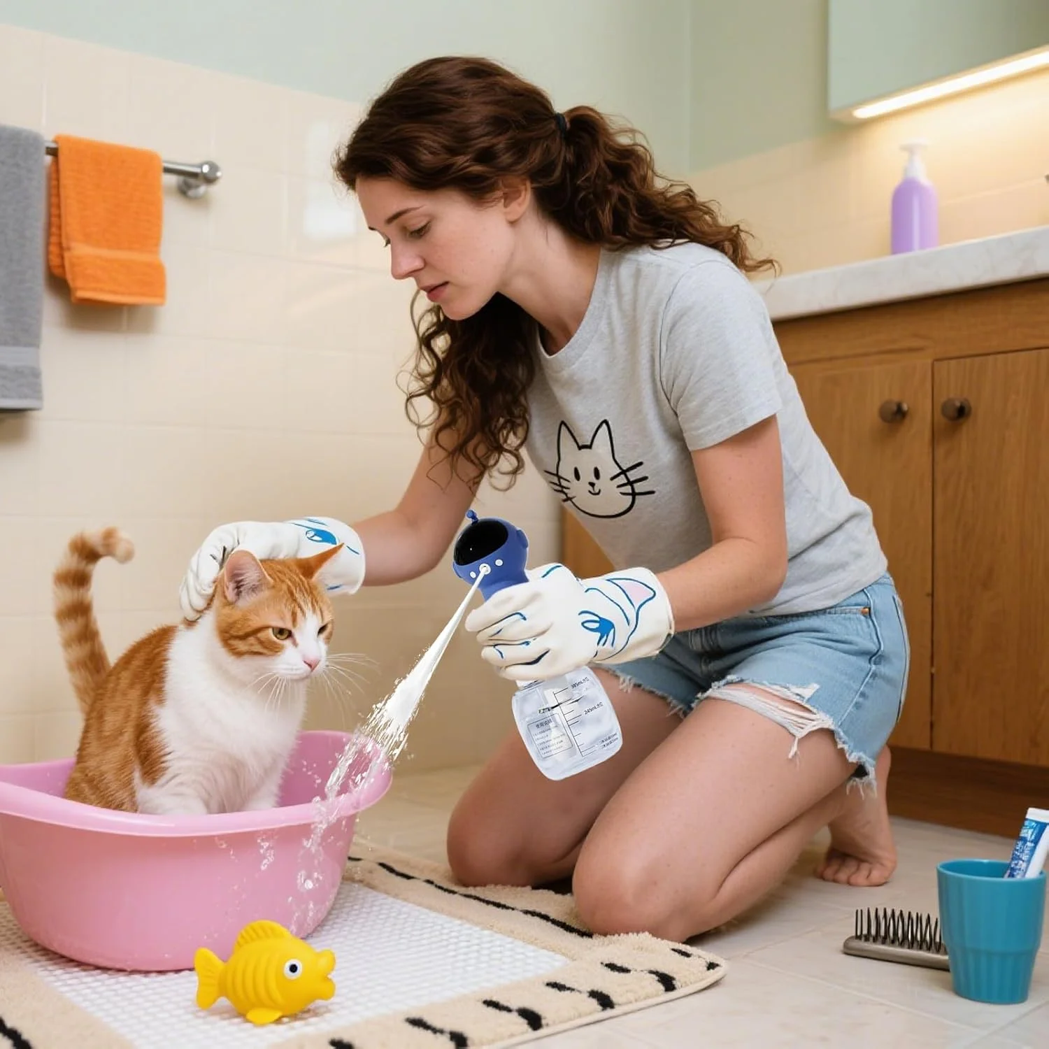 اسپری صابون سگ، اسپری شامپو برای شستشوی حیوانات خانگی، بطری های اسپری فوم جمع و جور، لوازم نظافت گربه، مناسب منزل، فضای باز، حمام، باغ، سالن، سینک