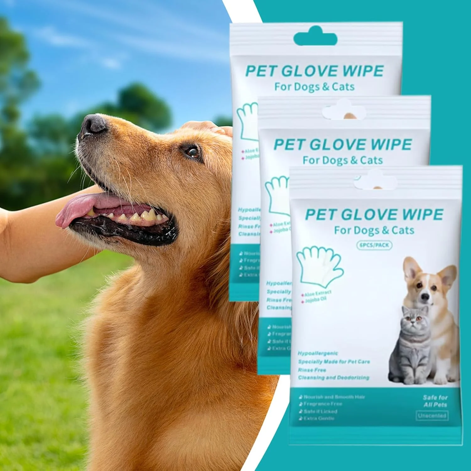 Pet Glove Wipes for Dogs | 3-Piece Dog Deodorizing Wipes Washing Gloves - Portable Cleaning Mittens Pet Supplies for Daily Maintenance Body Hair Face Eye Paw Ear Kitten Bathing Pet Glove Wipes for Dogs | 3-Piece Dog Deodorizing Wipes Washing Gloves - Portable Cleaning Mittens Pet Supplies for Daily Maintenance Body Hair Face Eye Paw Ear Kitten Bathing