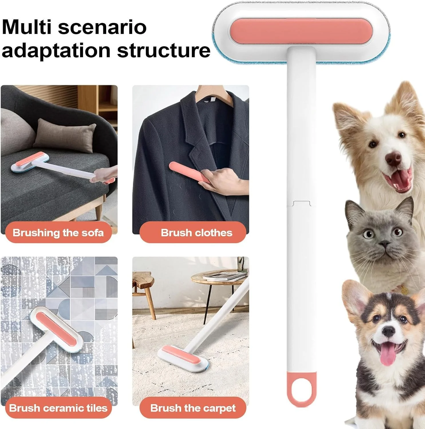 Pet Hair Removal Tool, Long Handle Washable Lint Cleaner Dog and Cat Hair, Carpet Stripping Comb Reusable Lint Cleaner for Window Couch Furniture Clothes Rug Tiles Bed Sheets Bedroom Pet Hair Removal Tool, Long Handle Washable Lint Cleaner Dog and Cat Hair, Carpet Stripping Comb Reusable Lint Cleaner for Window Couch Furniture Clothes Rug Tiles Bed Sheets Bedroom