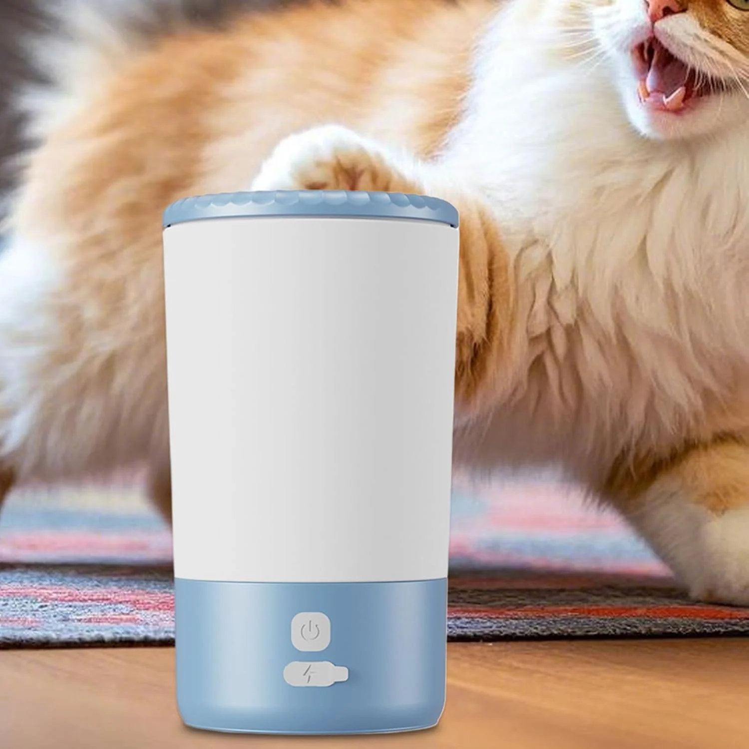 Dog Feet Cleaner - Automatic Washer for Dog Foot - Electric Cat Paw Washing Device for Puppies Pets Busy Professionals Walking Backyard Garden Lawn Dog Feet Cleaner - Automatic Washer for Dog Foot - Electric Cat Paw Washing Device for Puppies Pets Busy Professionals Walking Backyard Garden Lawn