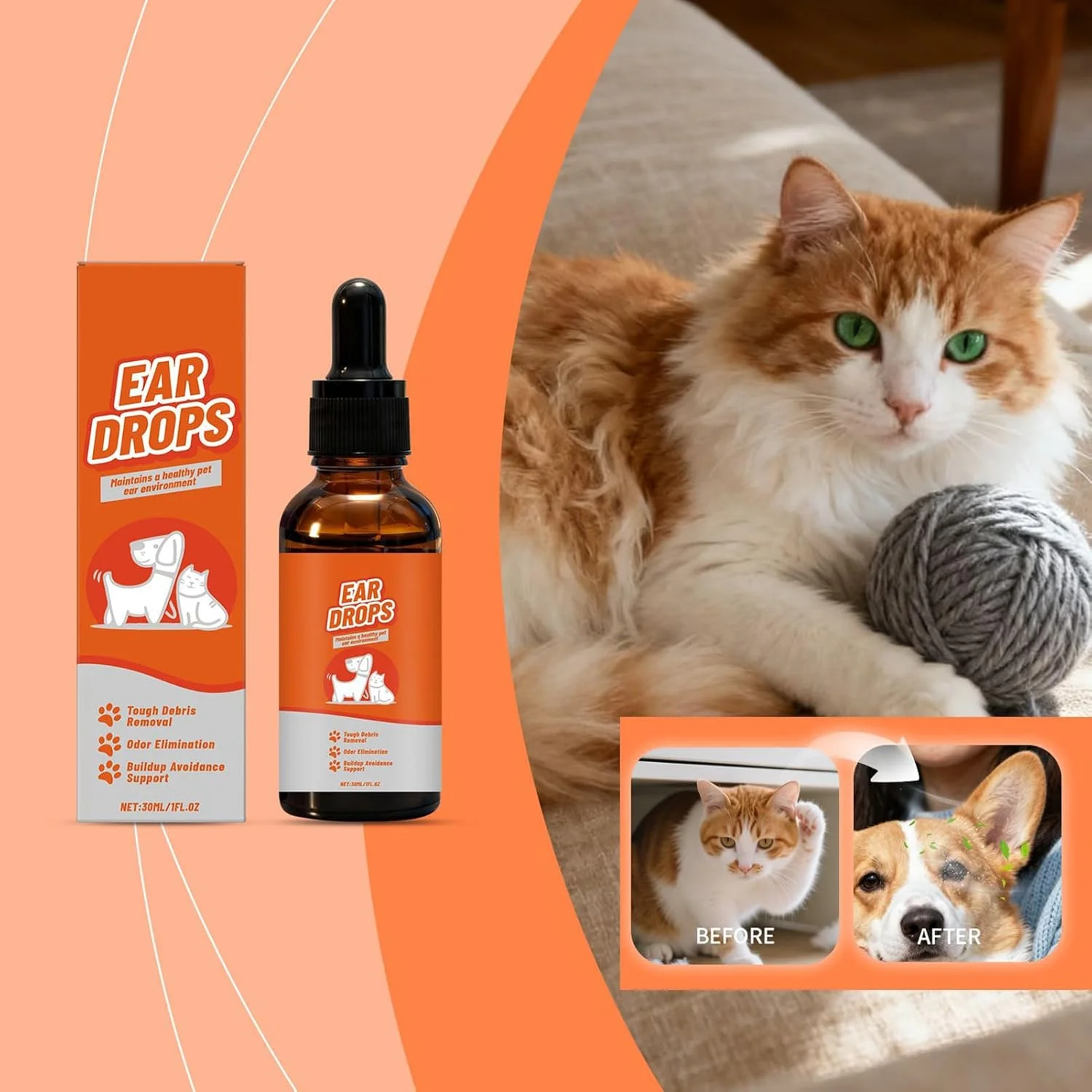 قطره گوش سگ | 30 میلی لیتر لوازم جانبی حیوانات خانگی طبیعی - پاک کننده گوش توله سگ، برای نظافت و بهداشت توله سگ، بچه گربه، مناسب خانه، داخل و خارج از منزل، مسافرت، حمام و شستشو قطره گوش سگ | 30 میلی لیتر لوازم جانبی حیوانات خانگی طبیعی - پاک کننده گوش توله سگ، برای نظافت و بهداشت توله سگ، بچه گربه، مناسب خانه، داخل و خارج از منزل، مسافرت، حمام و شستشو