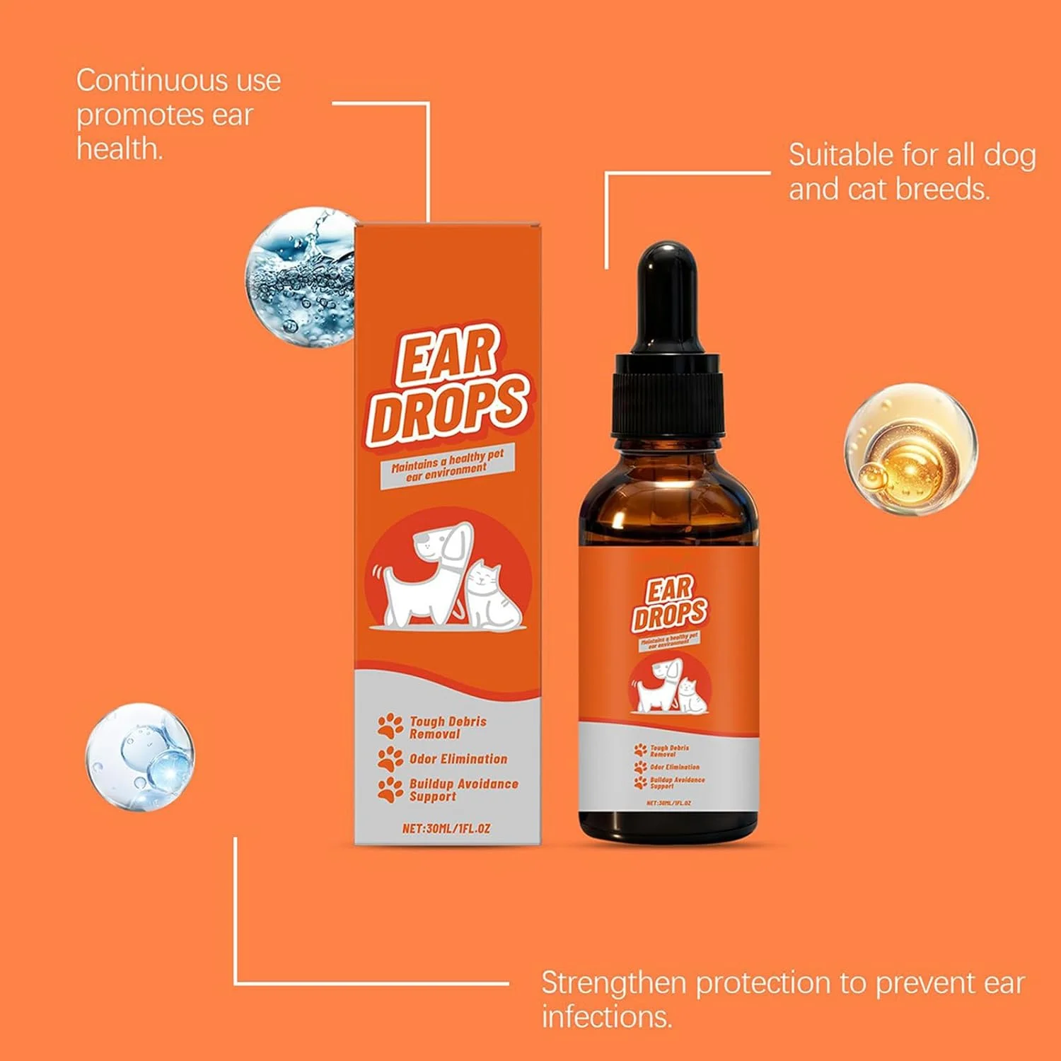 قطره گوش سگ | مایع طبیعی 30 میلی لیتری، پاک کننده گوش توله سگ | برای نظافت، بهداشت توله سگ، بچه گربه، پنجه، خانه، داخل و خارج از منزل، مسافرت، حمام، شستشو قطره گوش سگ | مایع طبیعی 30 میلی لیتری، پاک کننده گوش توله سگ | برای نظافت، بهداشت توله سگ، بچه گربه، پنجه، خانه، داخل و خارج از منزل، مسافرت، حمام، شستشو