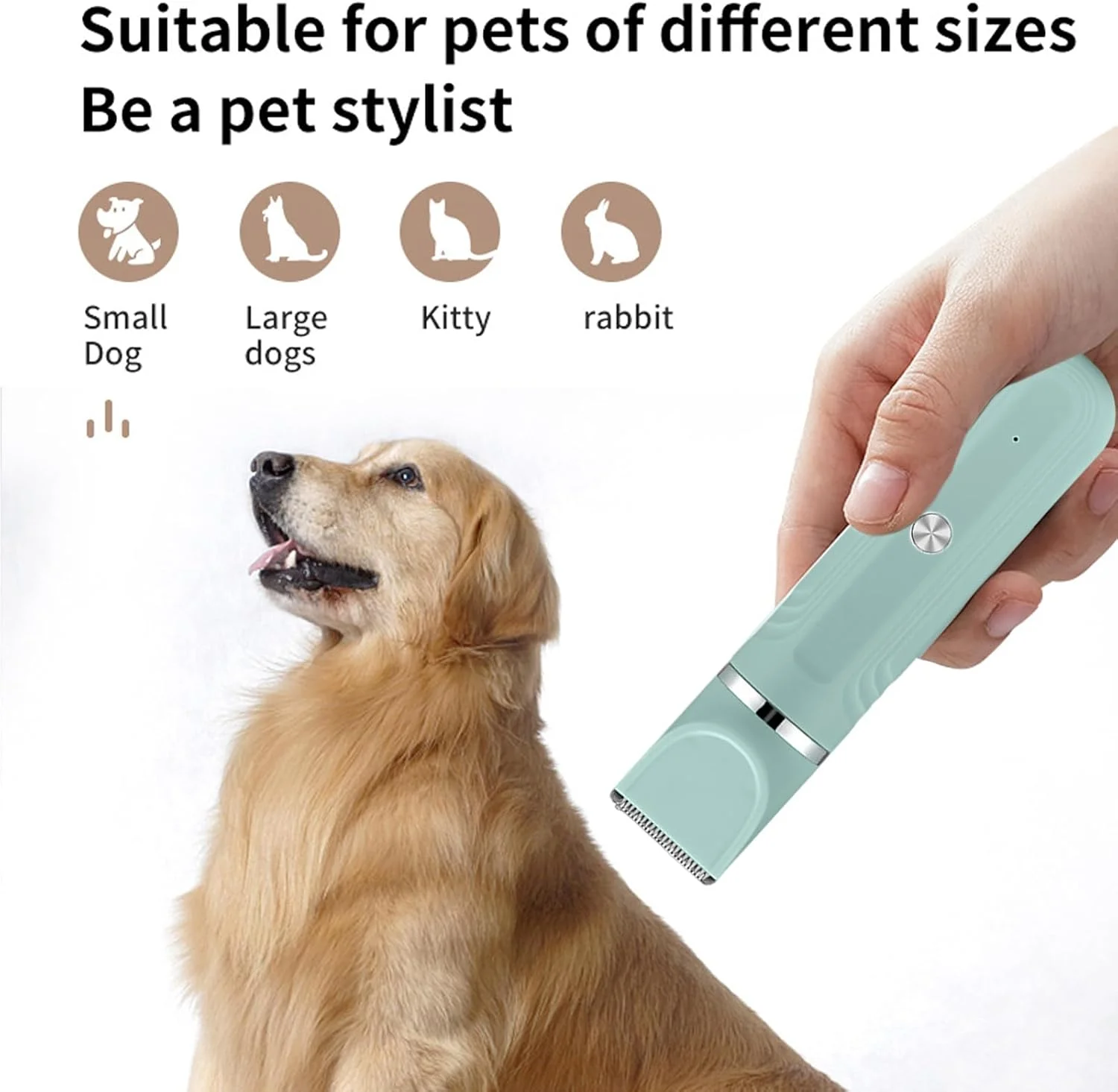 ست پیرایش سگ، ماشین اصلاح سگ 4 در 1 | قیچی و شانه برقی قابل تنظیم برای حمام توله سگ و گربه در منزل ست پیرایش سگ، ماشین اصلاح سگ 4 در 1 | قیچی و شانه برقی قابل تنظیم برای حمام توله سگ و گربه در منزل